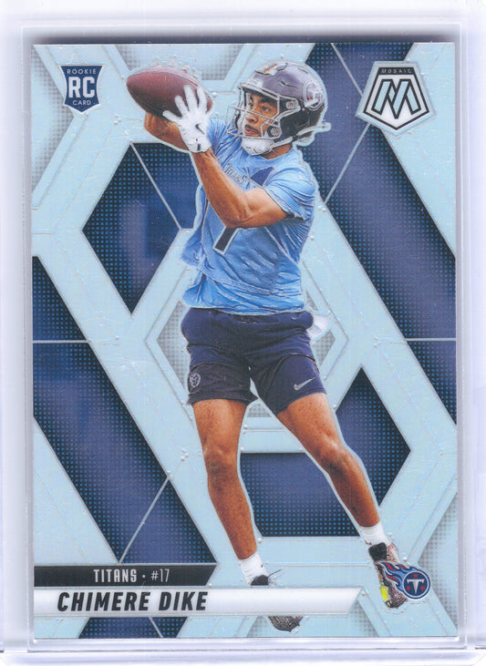 2025 Panini Mosaic #356 Chimere Dike Silver Tennessee Titans RC