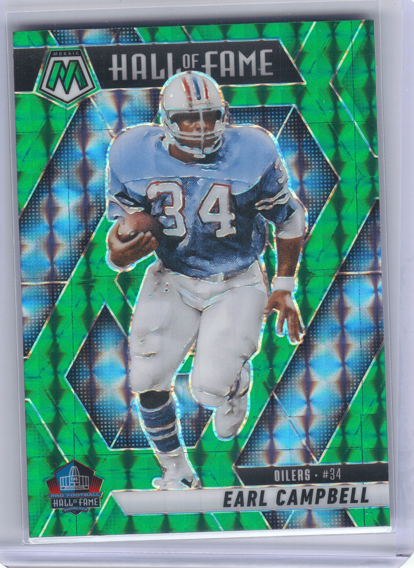 2025 Panini Mosaic #294 Earl Campbell Mosaic Green Houston Oilers