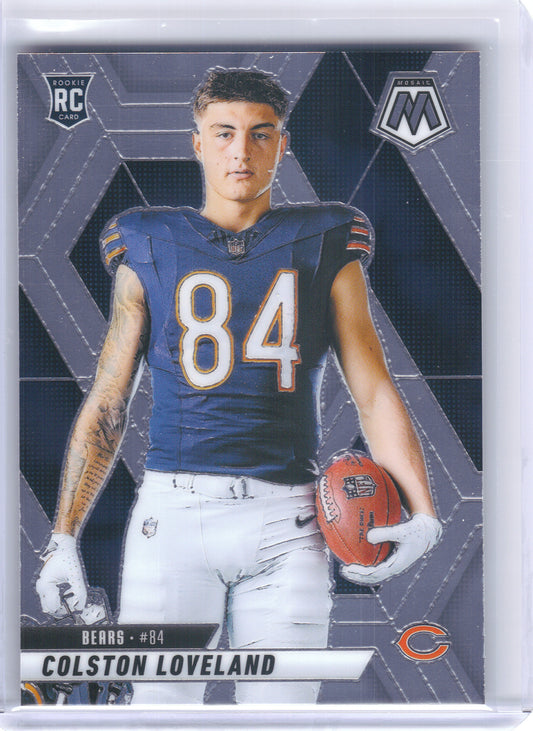 2025 Panini Mosaic #275 Colston Loveland V Chicago Bears RC