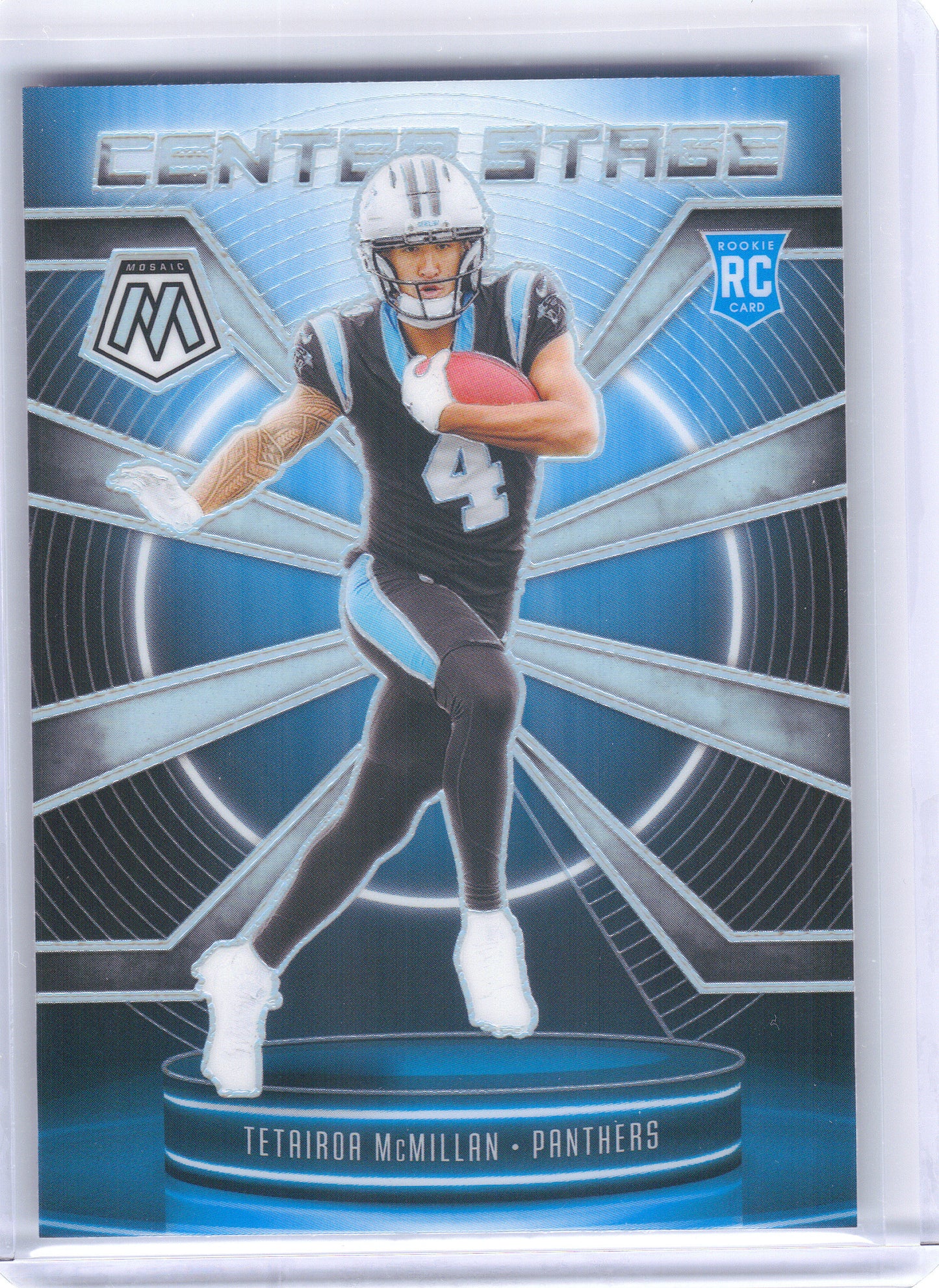 2025 Panini Mosaic #8 Tetairoa McMillan Center Stage Mosaic Silver Carolina Panthers