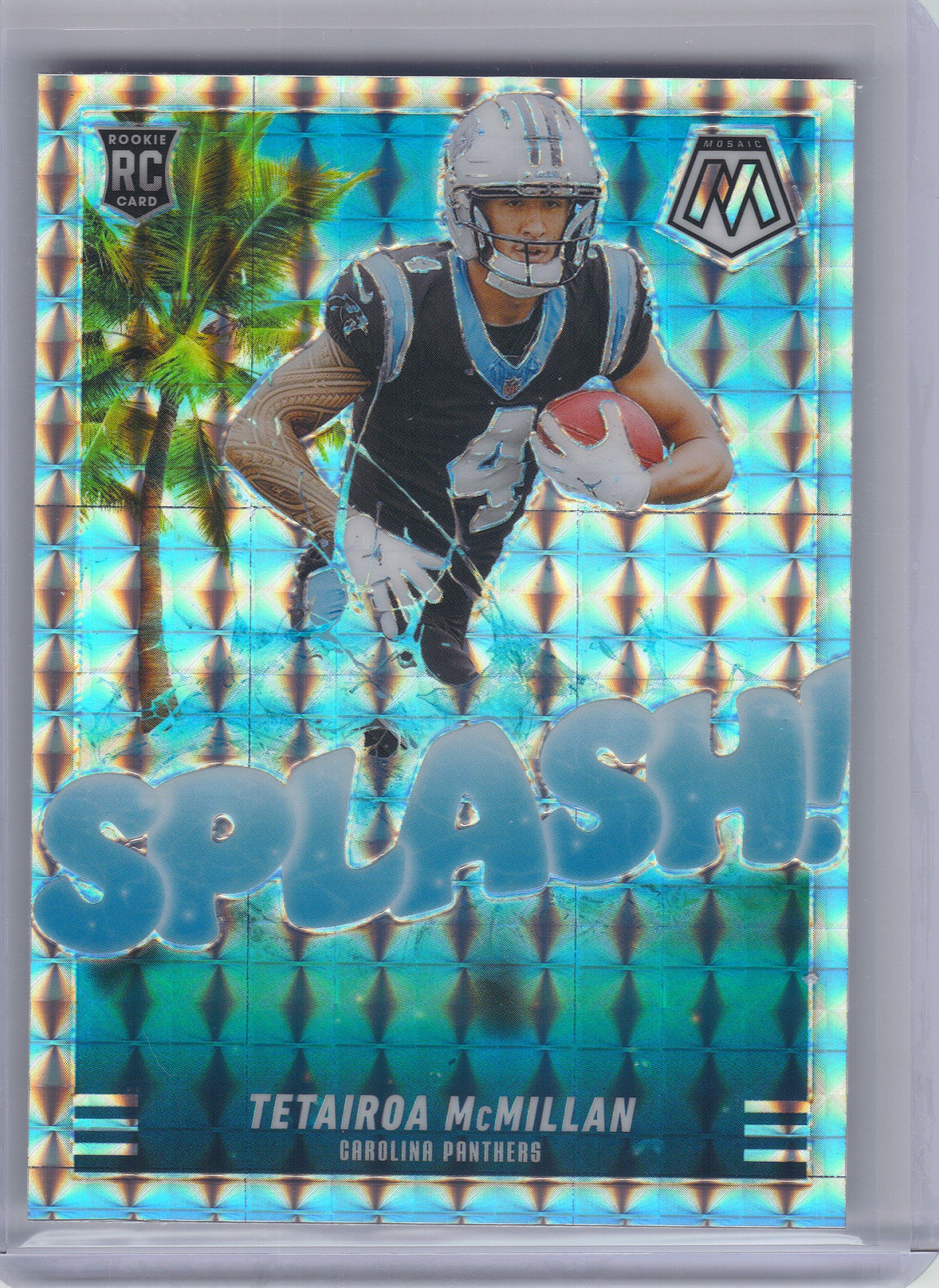2025 Panini Mosaic #18 Tetairoa McMillan Splash Mosaic Carolina Panthers