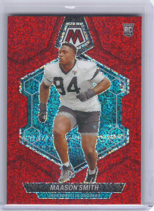 2024 Panini Mosaic #347 Maason Smith Red Sparkle Jacksonville Jaguars