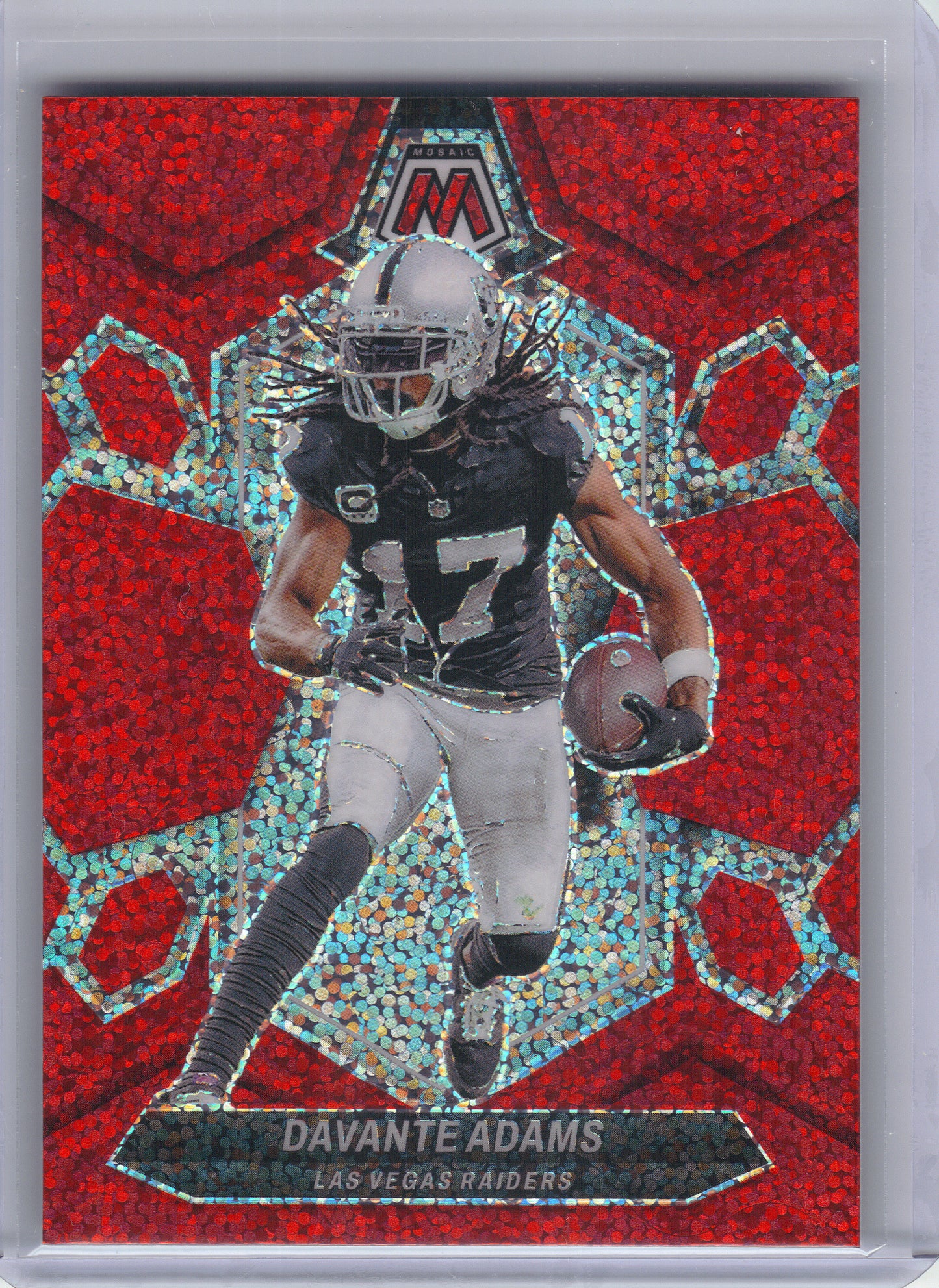 2024 Panini Mosaic #115 Davante Adams Red Sparkle Las Vegas Raiders