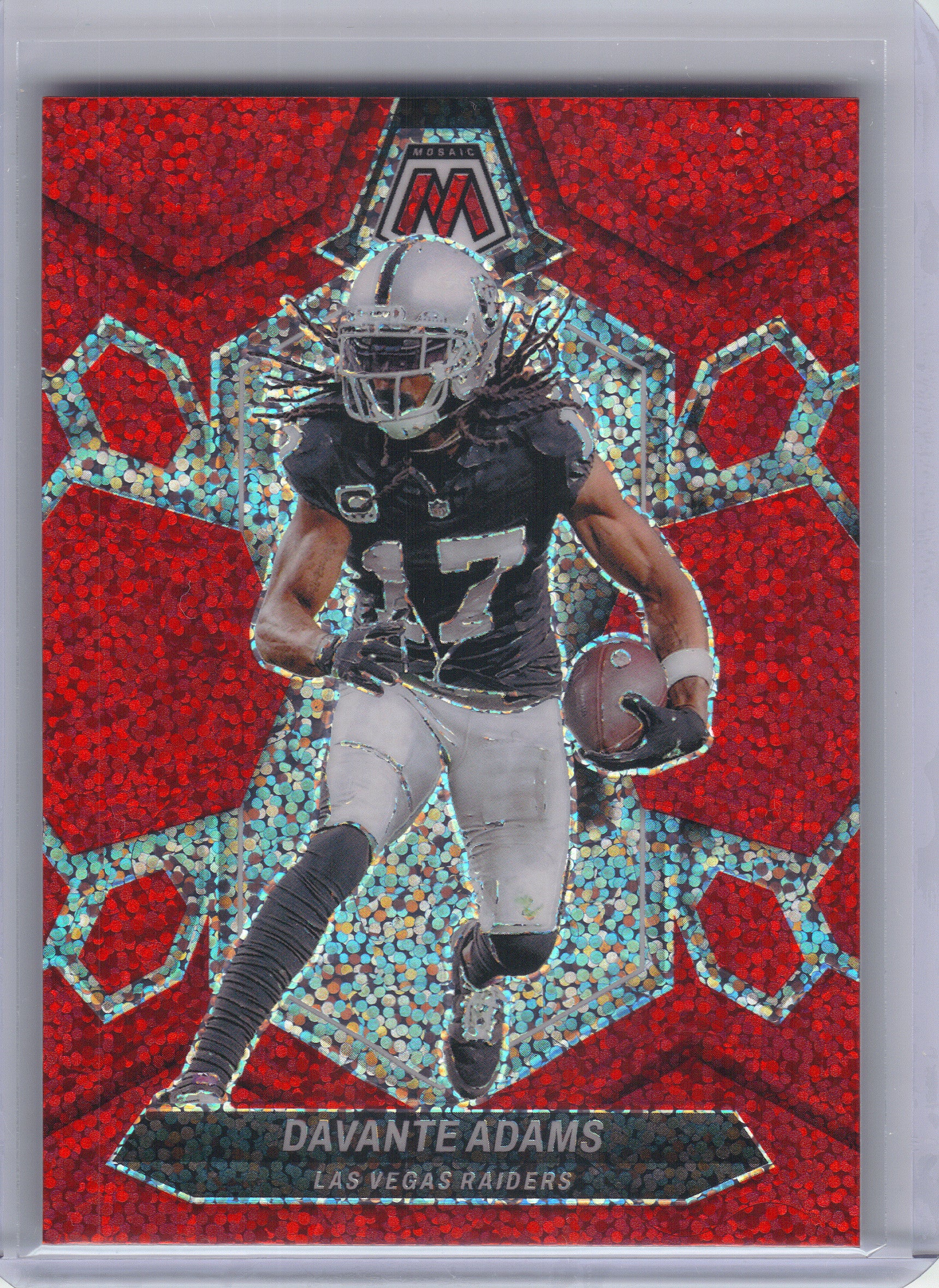 2024 Panini Mosaic #115 Davante Adams Red Sparkle Las Vegas Raiders