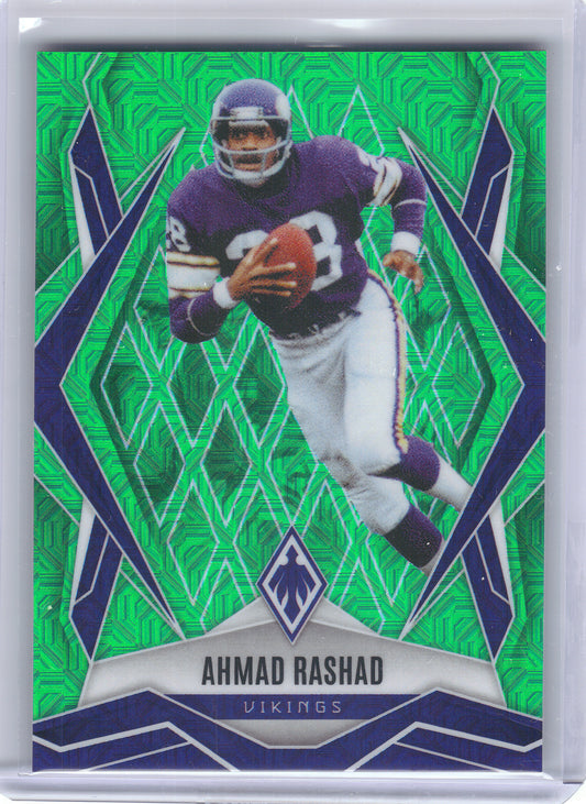 2025 Panini Phoenix #50 Ahmad Rashad Lime Green Mojo Prizm #/75 Minnesota Vikings SN