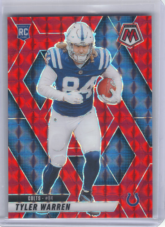 2025 Panini Mosaic #354 Tyler Warren Mosaic Red Indianapolis Colts RC