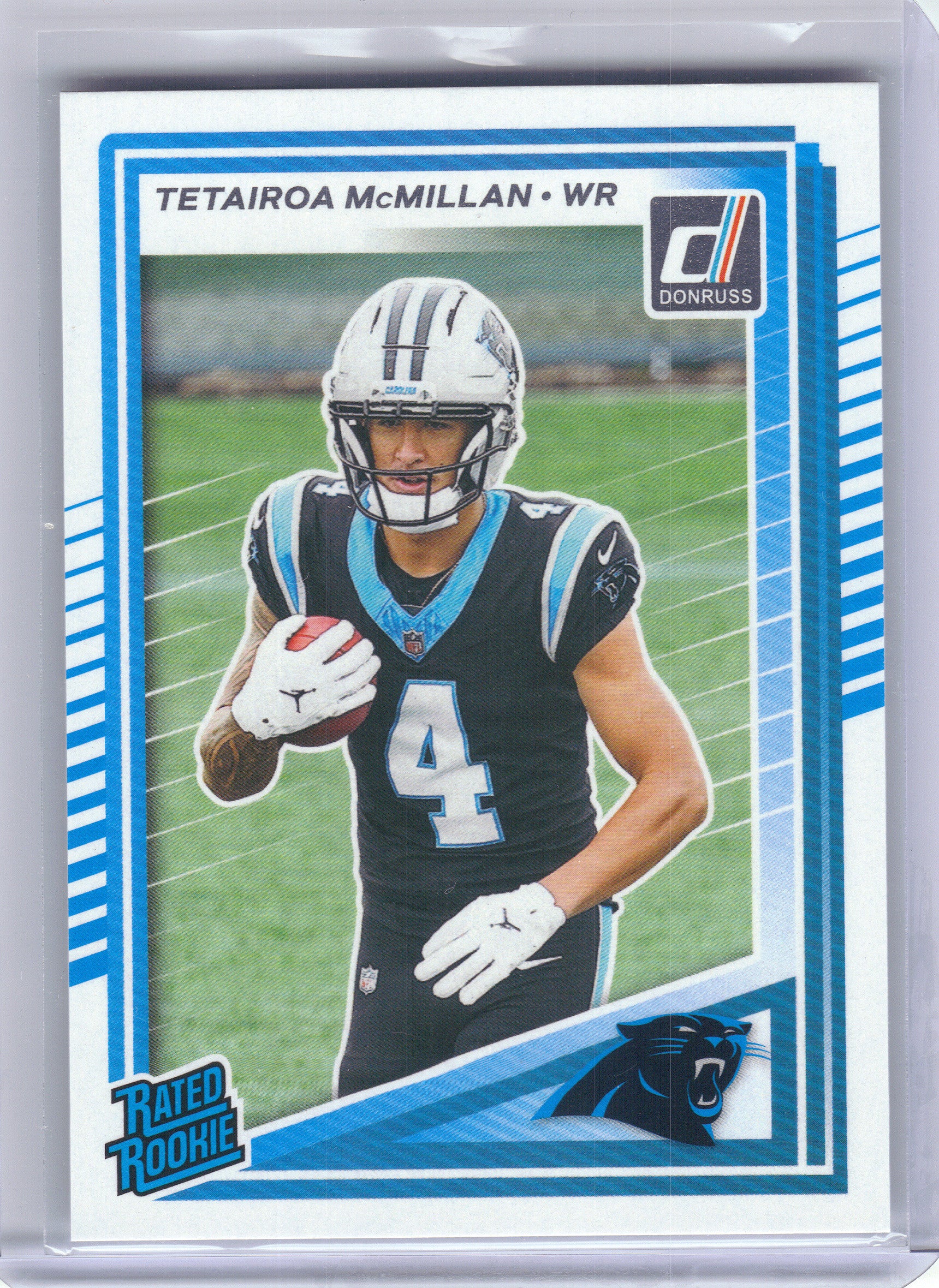 2025 Donruss #314 Tetairoa McMillan Press Proofs Purple Carolina Panthers RC