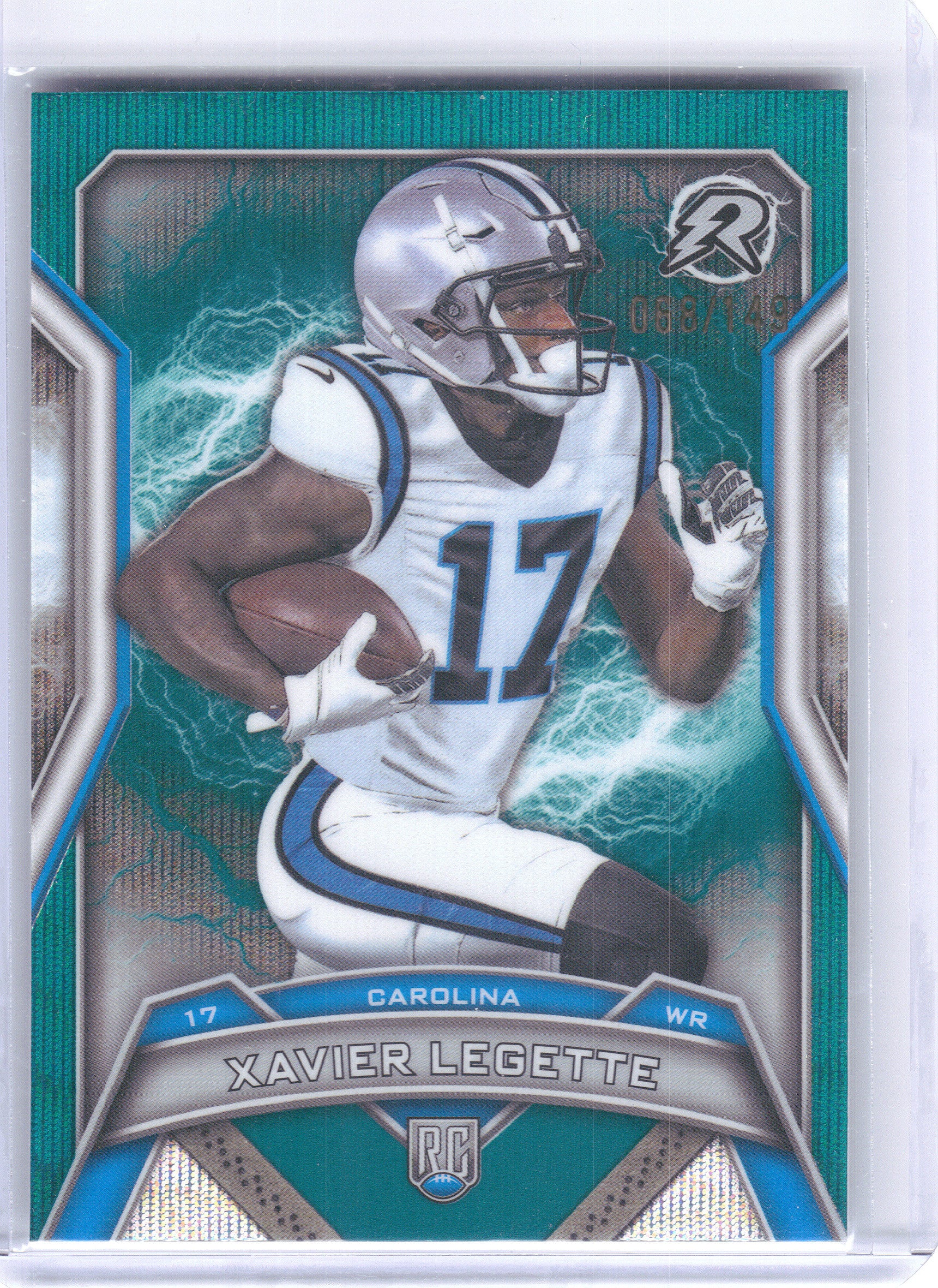 2024 Topps Resurgence #114 Xavier Legette Teal Surge #/149 Carolina Panthers SN,RC