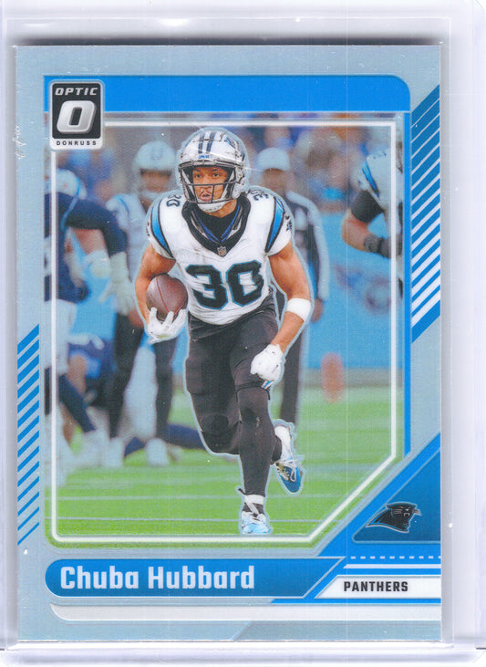 2024 Donruss Optic #28 Chuba Hubbard Holo Carolina Panthers