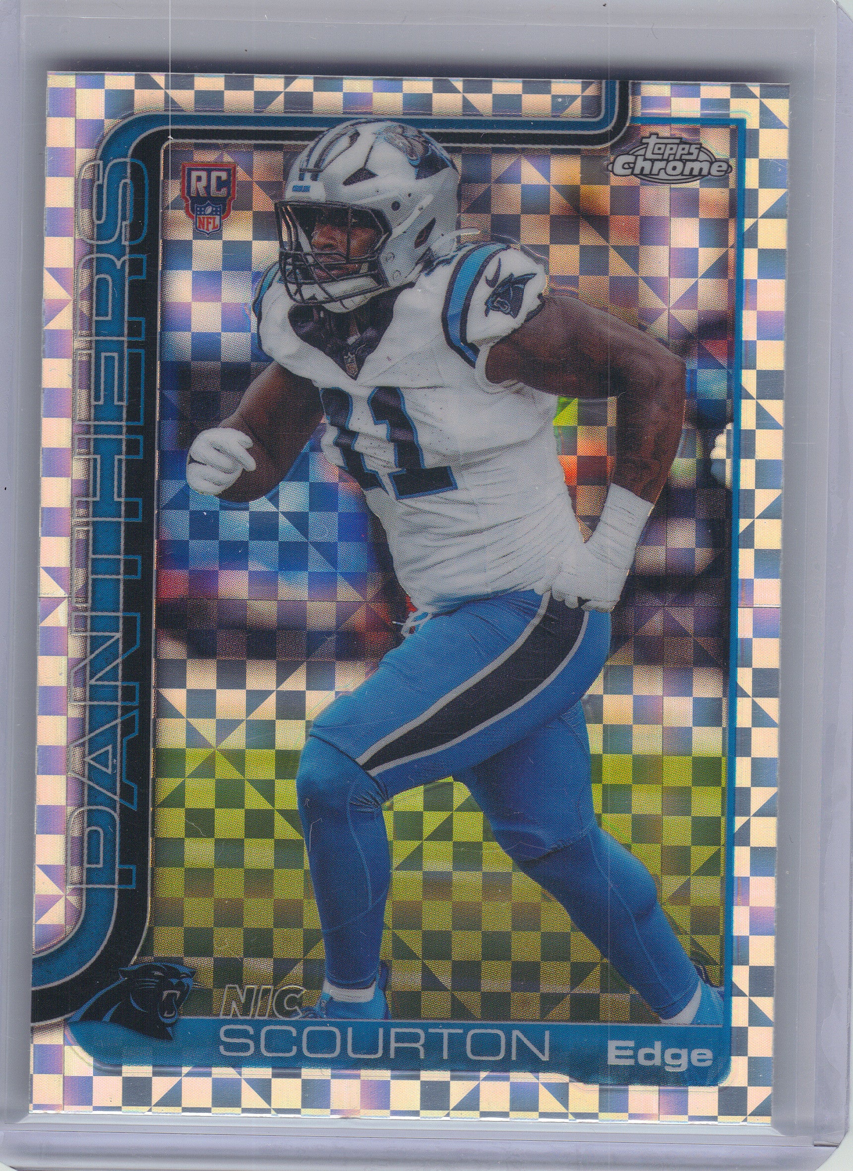2025 Topps Chrome #353 Nic Scourton X-Fractor Carolina Panthers RC