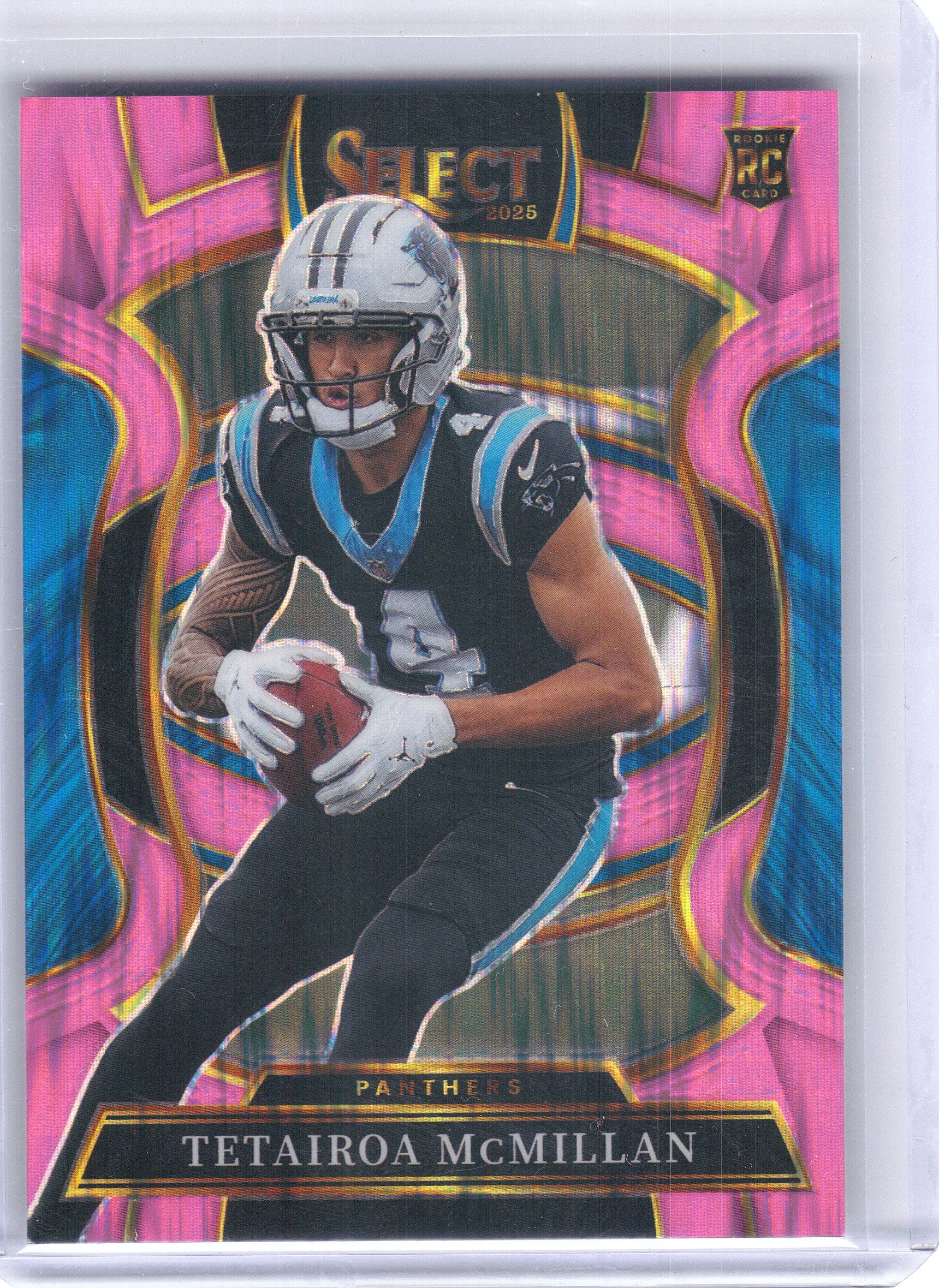 2025 Panini Select #44 Tetairoa McMillan Pink Prizm Shock Carolina Panthers RC