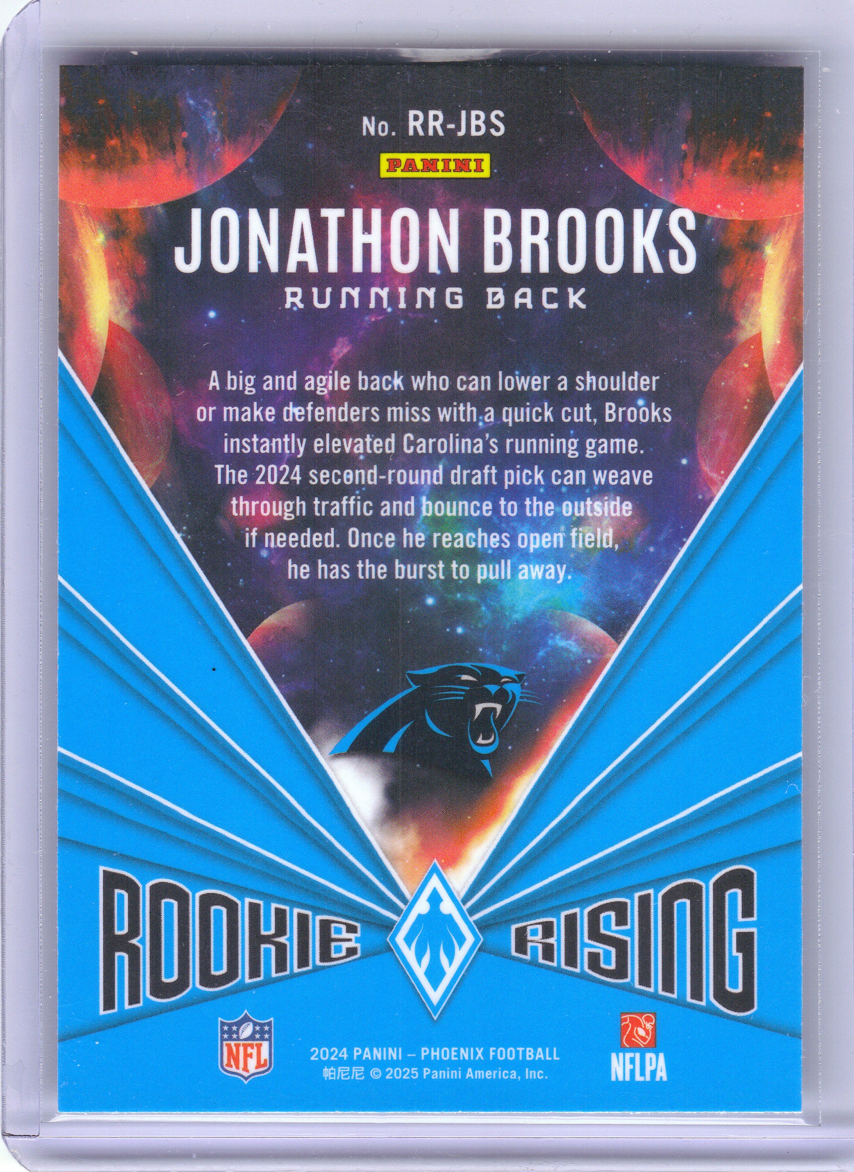 2024 Panini Phoenix #RR-JBS Jonathon Brooks Rookie Rising Stars Carolina Panthers