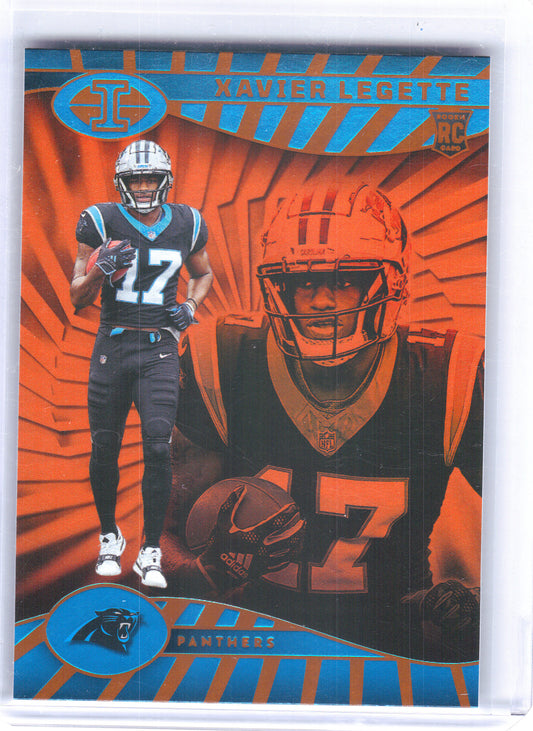 2024 Panini Illusions #12 Xavier Legette Orange Trophy Collection Carolina Panthers RC