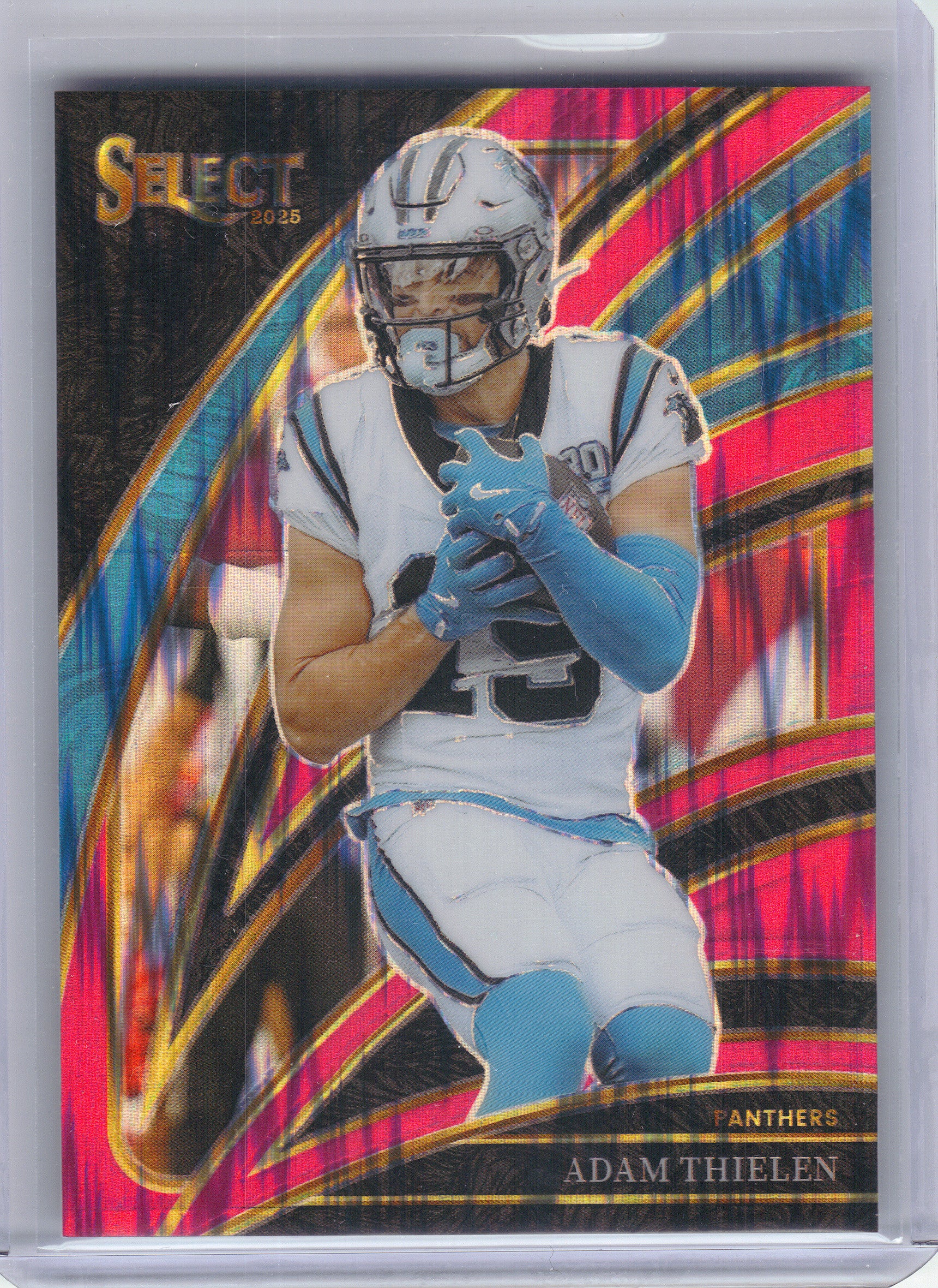 2025 Panini Select #245 Adam Thielen Pink Prizm Shock Carolina Panthers