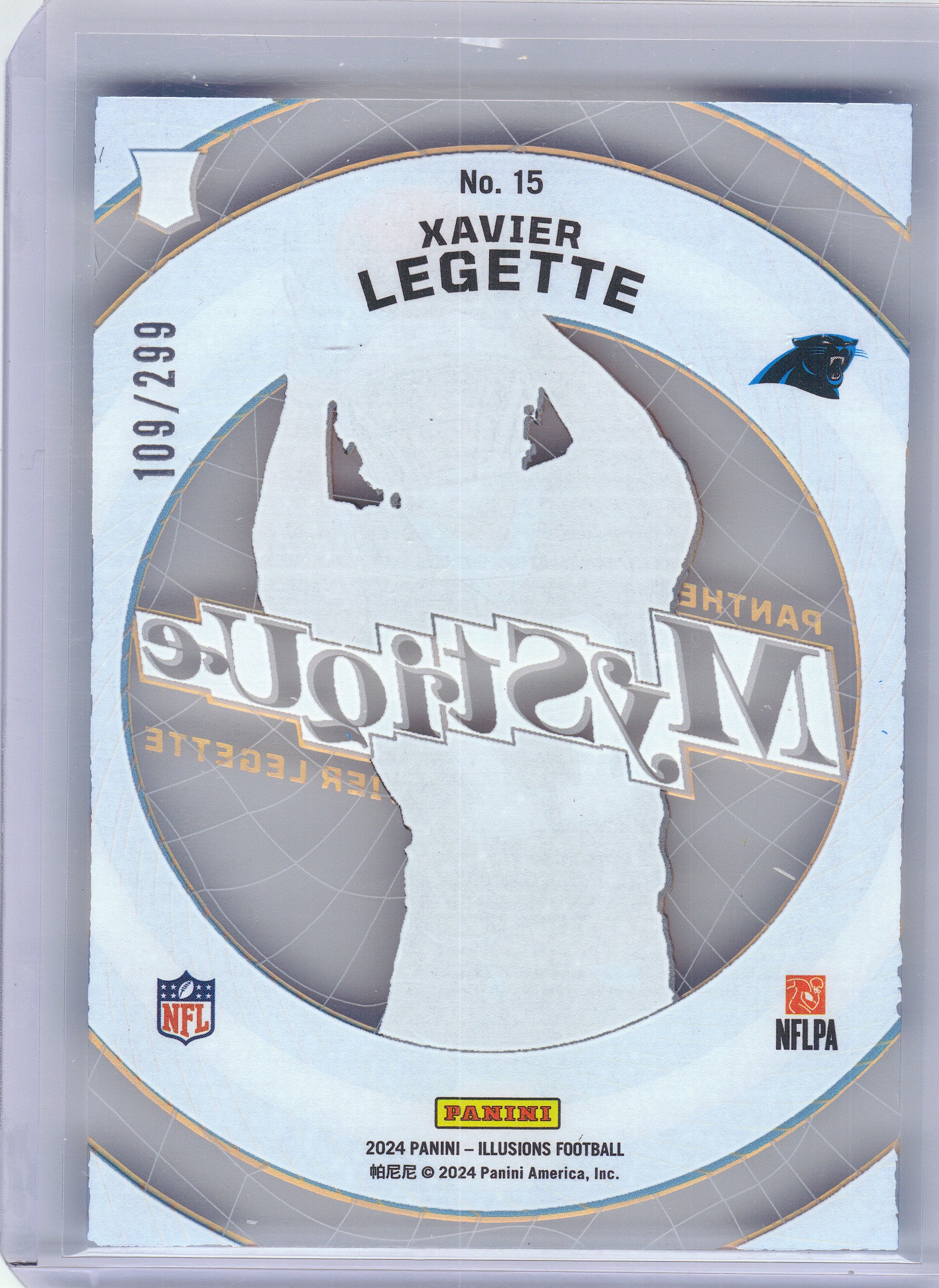 2024 Panini Illusions #15 Xavier Legette Mystique Carolina Panthers