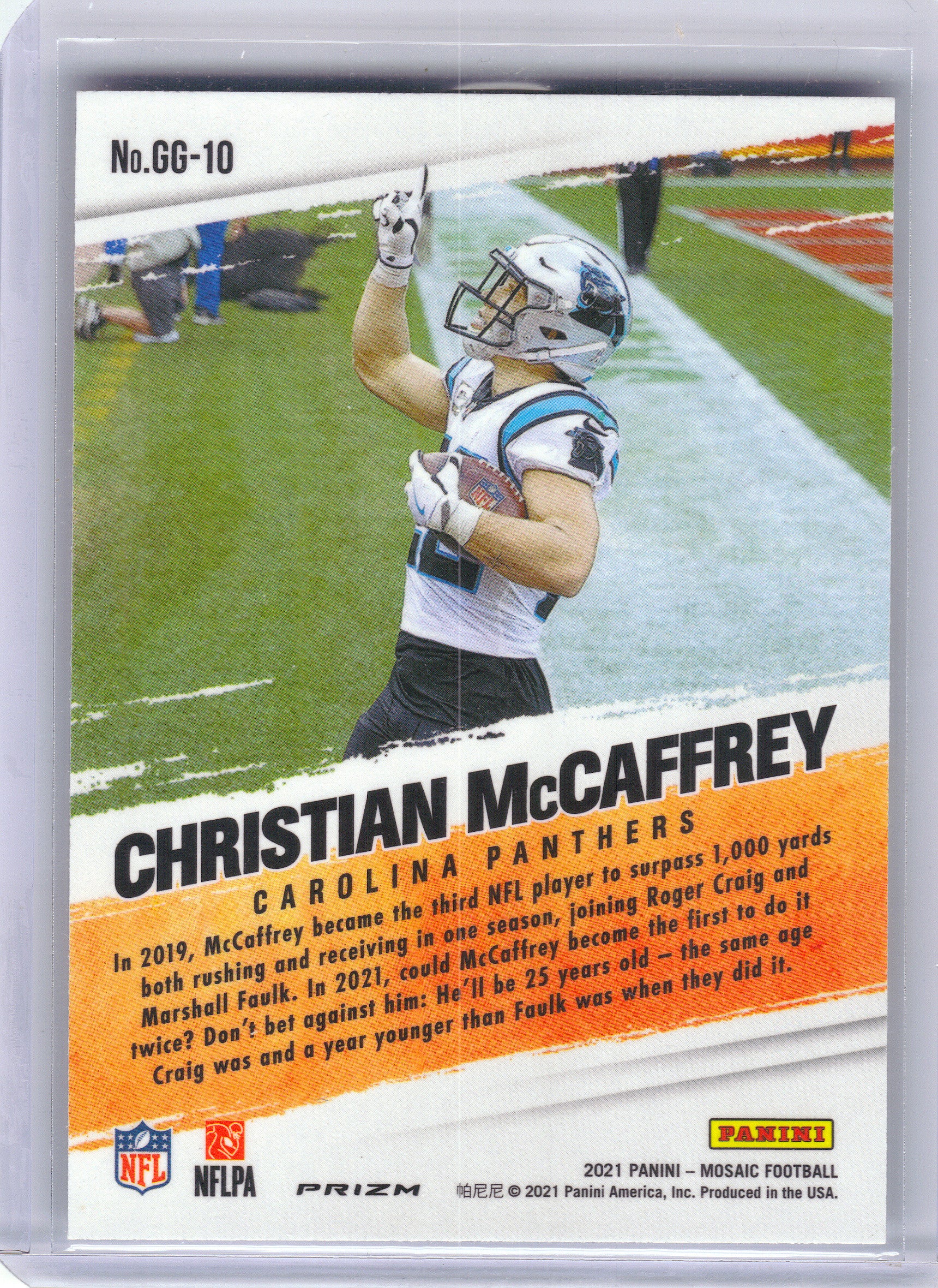 2021 Panini Mosaic #GG-10 Christian McCaffrey Got Game? Mosaic Carolina Panthers