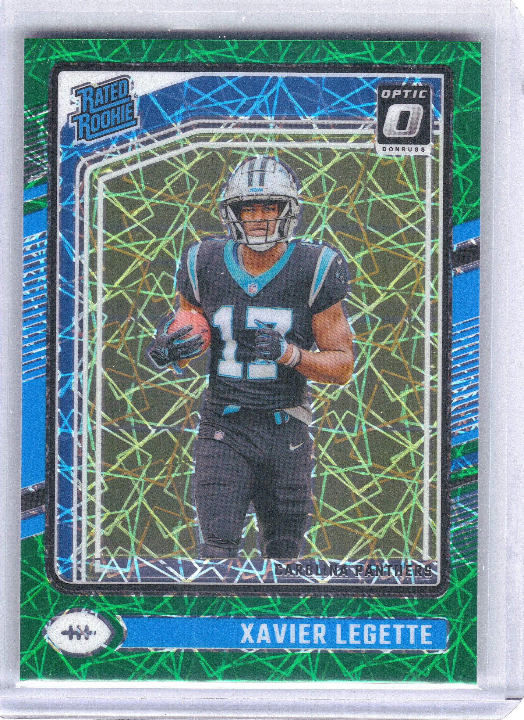 2024 Donruss Optic #299 Xavier Legette Green Velocity Carolina Panthers