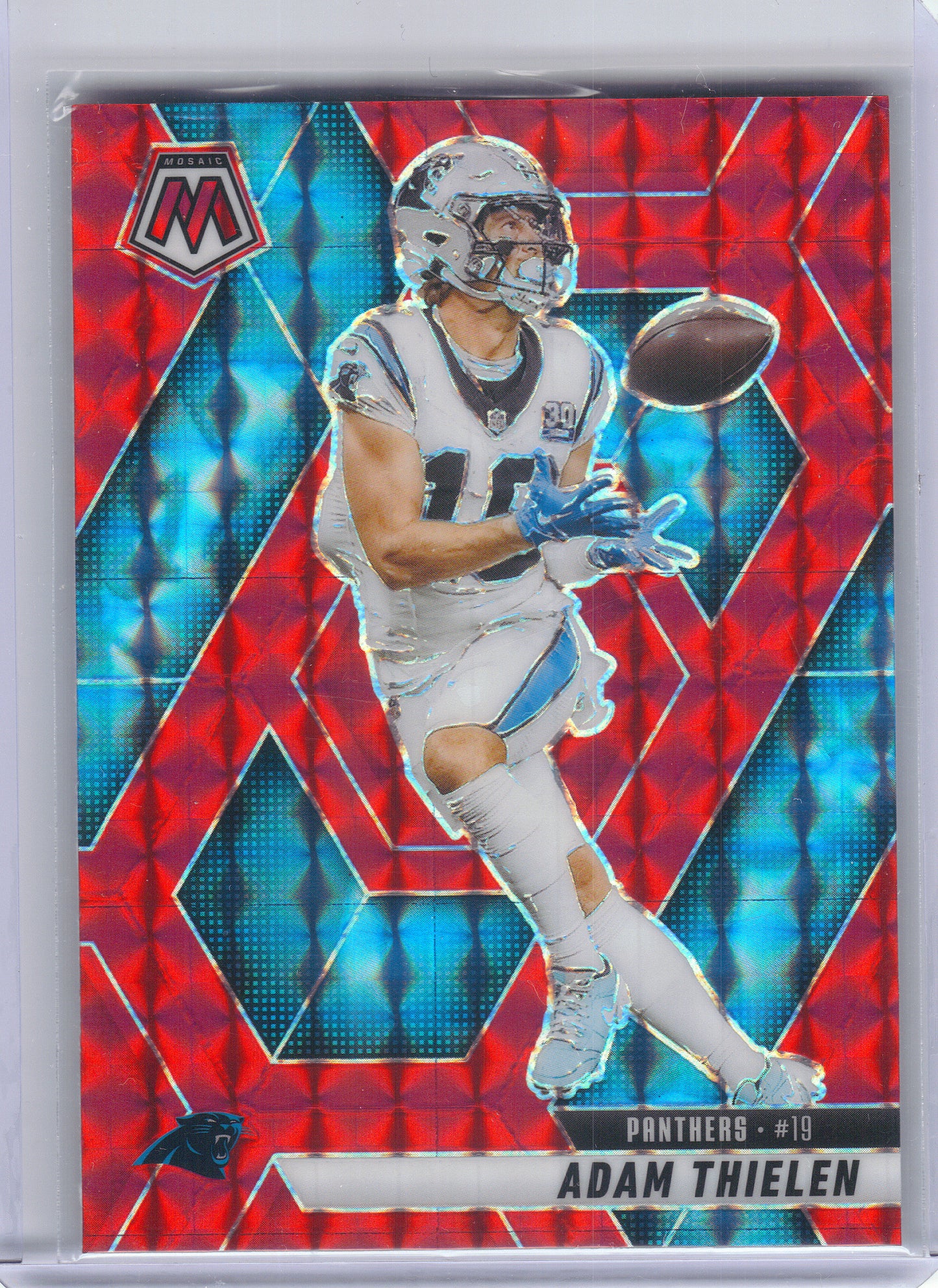 2025 Panini Mosaic #223 Adam Thielen Mosaic Red Carolina Panthers