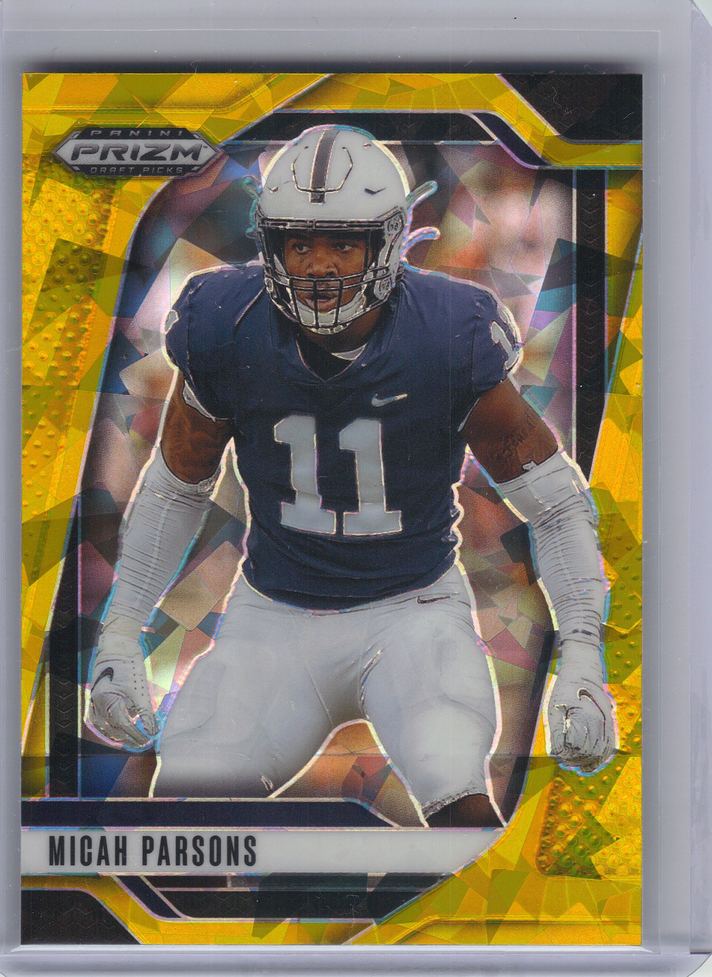 2025 Panini Prizm Draft Picks #191 Micah Parsons Prizms Gold Ice Penn State Nittany Lions