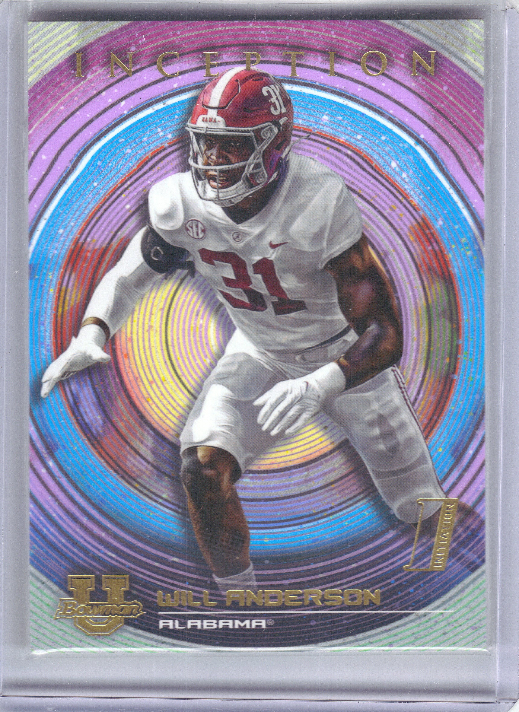 2022-23 Bowman University Inception #11 Will Anderson Alabama Crimson Tide