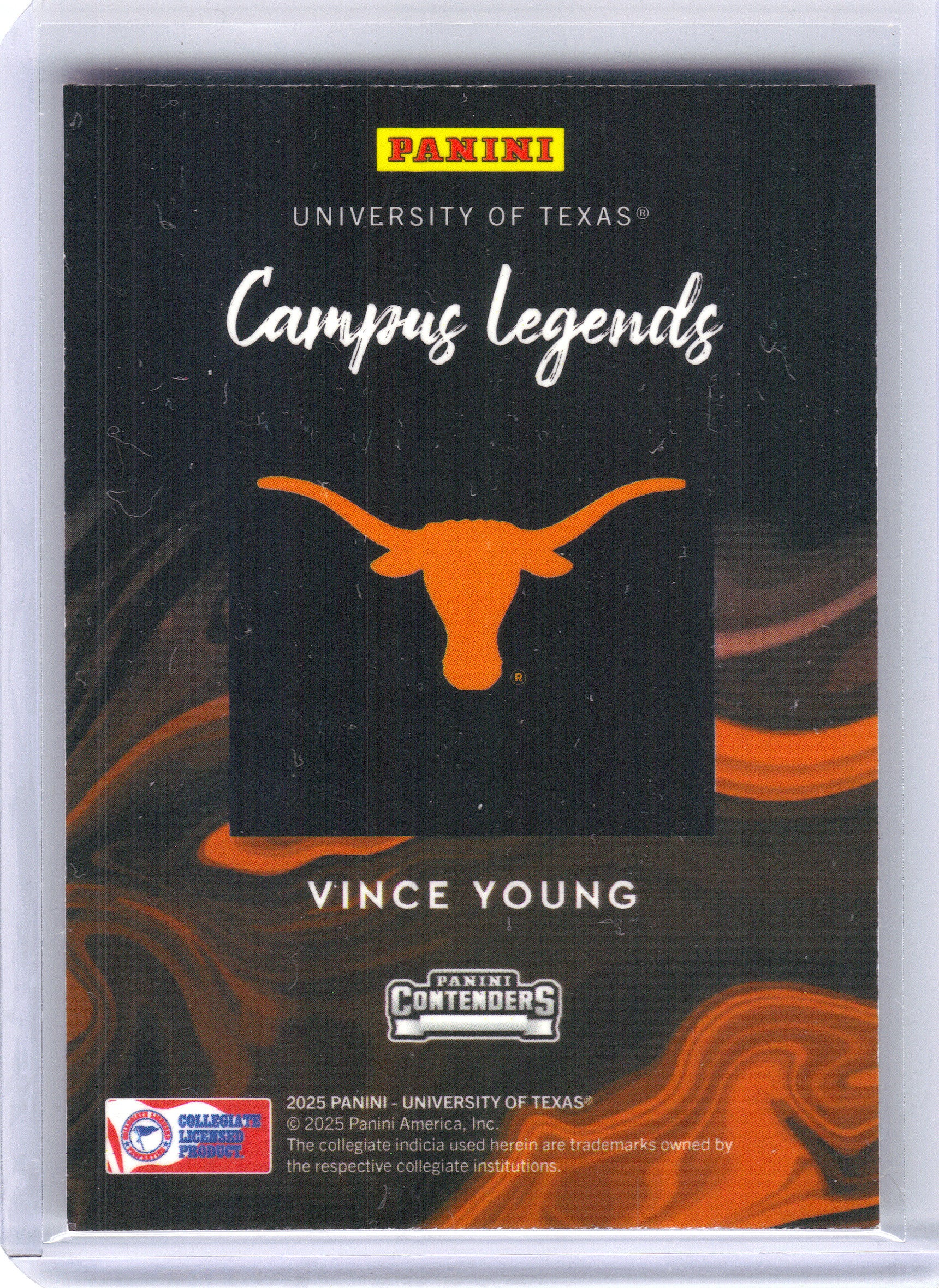 2025 Panini NIL Texas Longhorns #1 Vince Young Campus Legends Texas Longhorns