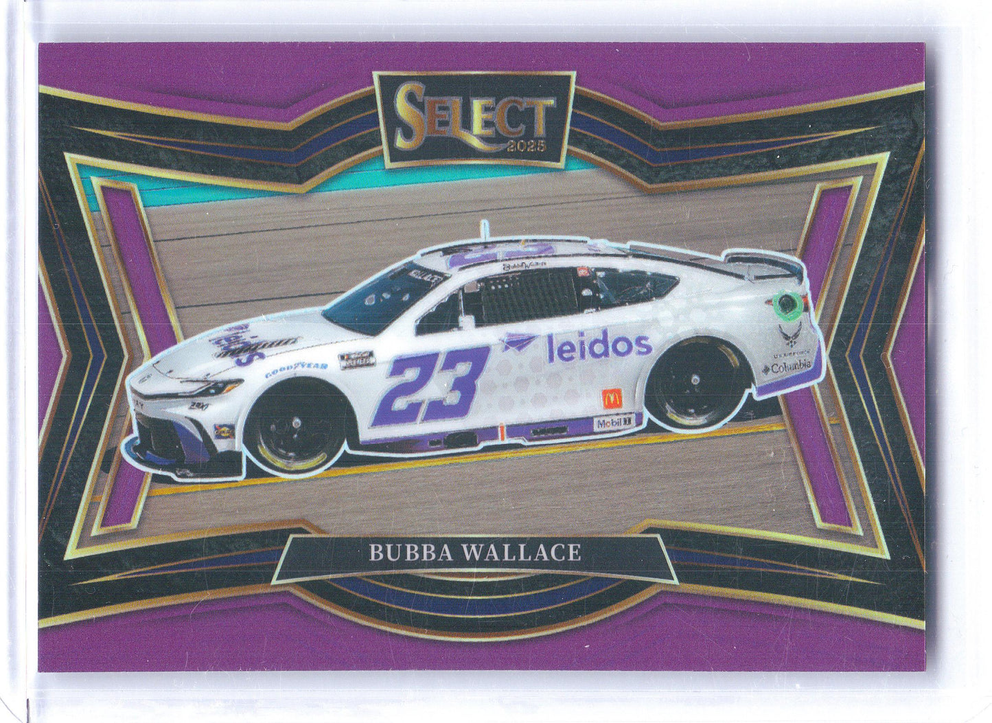 2025 Panini Select #166 Bubba Wallace Purple Prizms #/85 23XI Racing SN