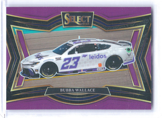 2025 Panini Select #166 Bubba Wallace Purple Prizms #/85 23XI Racing SN