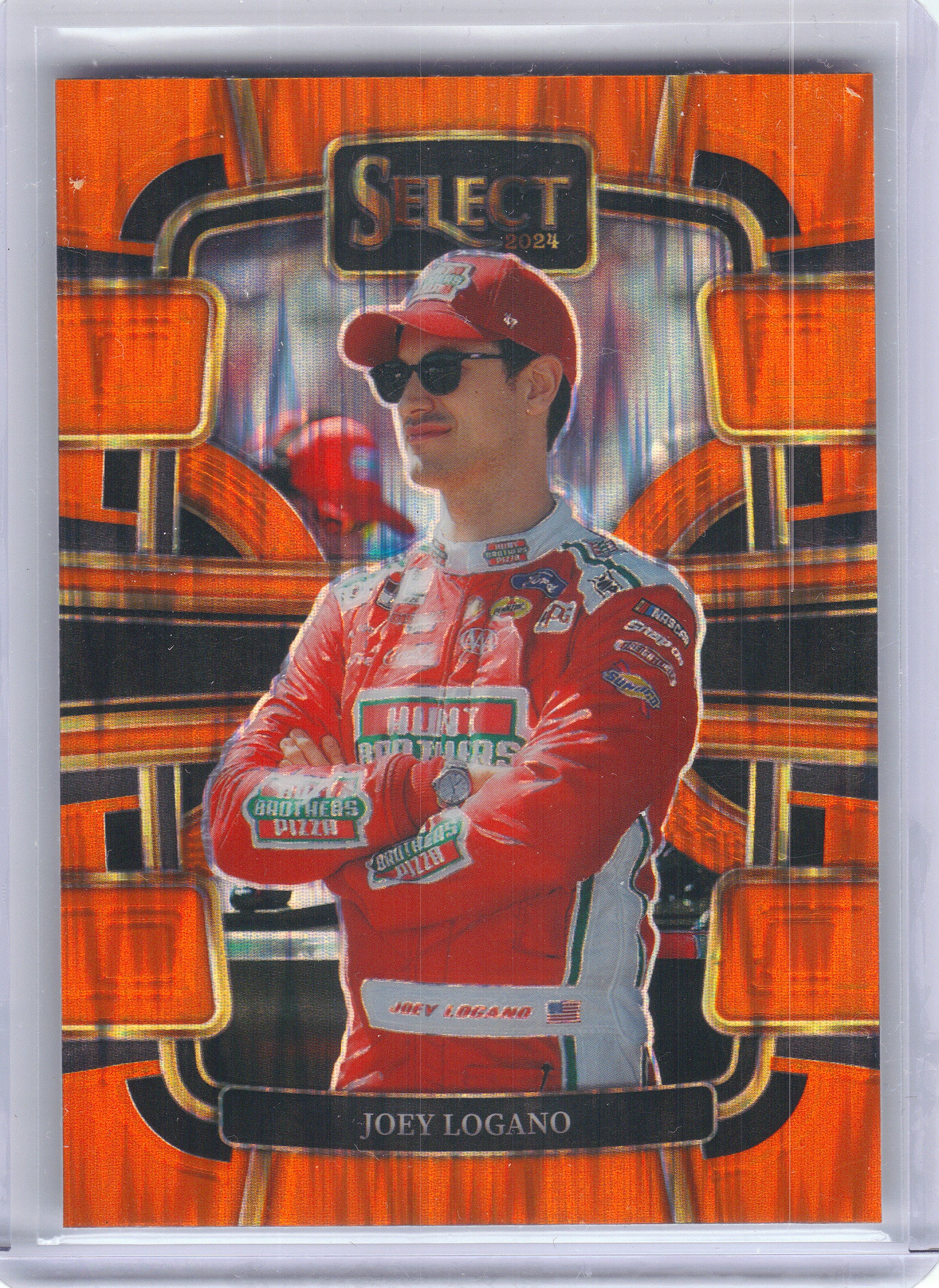 2024 Panini Select #7 Joey Logano Orange Flash Prizms Team Penske