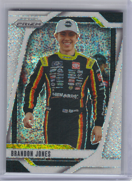 2025 Panini Prizm #65 Brandon Jones White Sparkle Joe Gibbs Racing