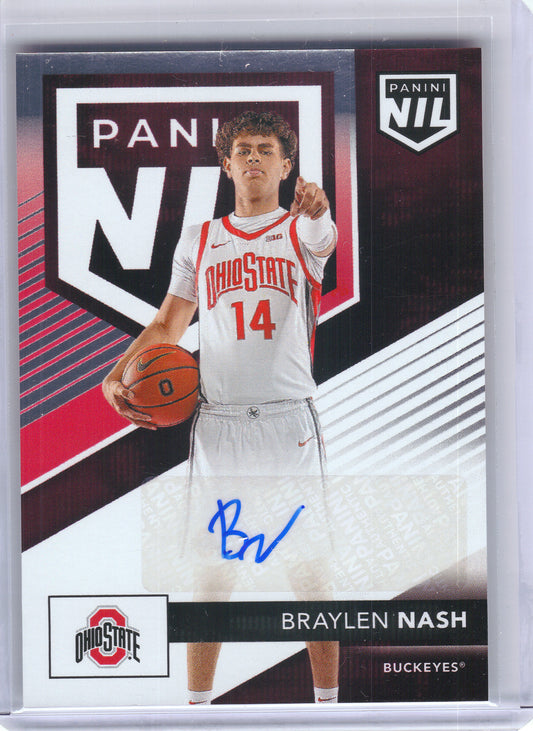 2025 Panini Ohio State University #BN Braylen Nash NIL Autographs Ohio State Buckeyes AU