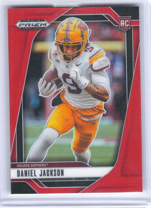 2025 Panini Prizm Draft Picks #69 Daniel Jackson Prizms Red #/399 Minnesota Golden Gophers SN