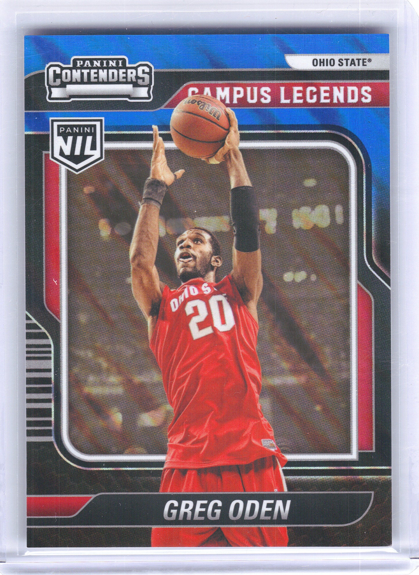 2025 Panini Ohio State University #2 Greg Oden Campus Legends Blue #/25 Ohio State Buckeyes SN