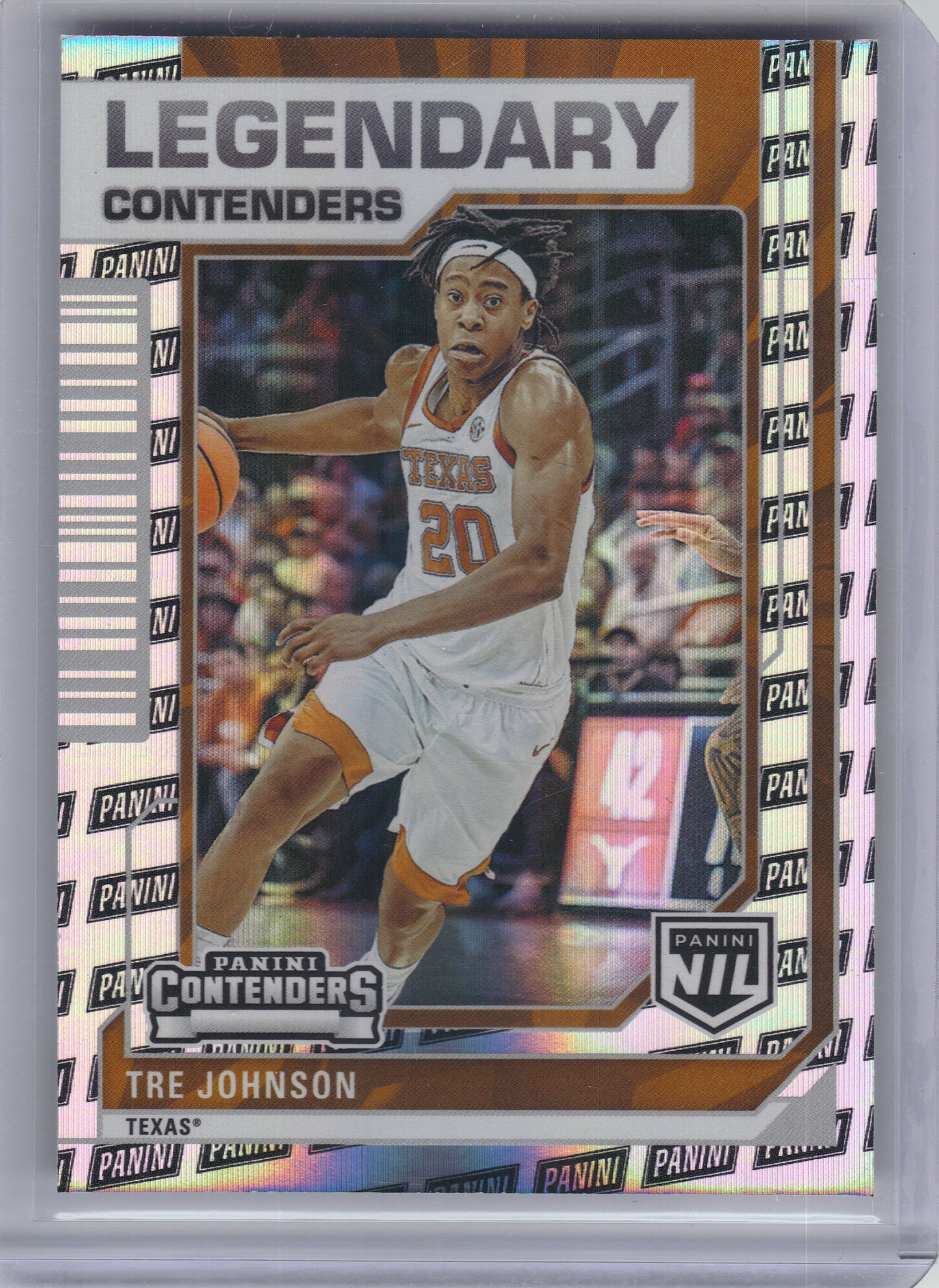 2025 Panini NIL Texas Longhorns #38 Tre Johnson III Panini Logo Texas Longhorns
