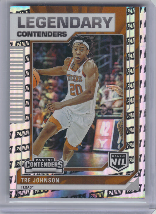 2025 Panini NIL Texas Longhorns #38 Tre Johnson III Panini Logo Texas Longhorns