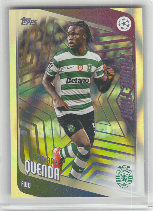 2025-26 Topps UEFA Club Competitions #95 Geovany Quenda Holo Foil Sporting Clube de Portugal