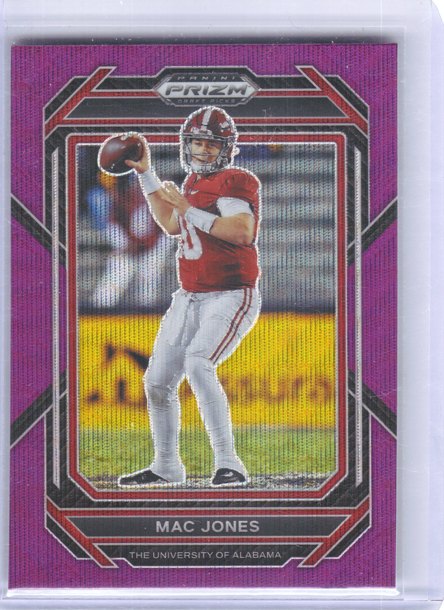 2023 Panini Prizm Draft Picks #70 Mac Jones Prizms Purple Wave Alabama Crimson Tide
