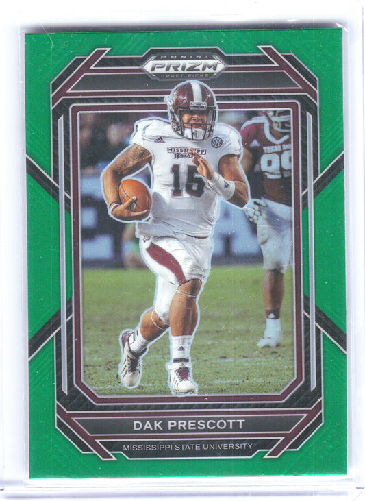 2023 Panini Prizm Draft Picks #20 Dak Prescott Prizms Green Mississippi State Bulldogs