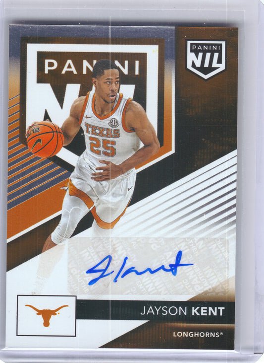 2025 Panini NIL Texas Longhorns #JK Jayson Kent NIL Autographs Texas Longhorns AU