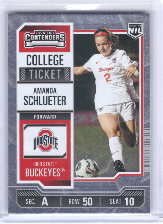 2025 Panini Ohio State University #32 Amanda Schlueter Diamond Plate Ohio State Buckeyes