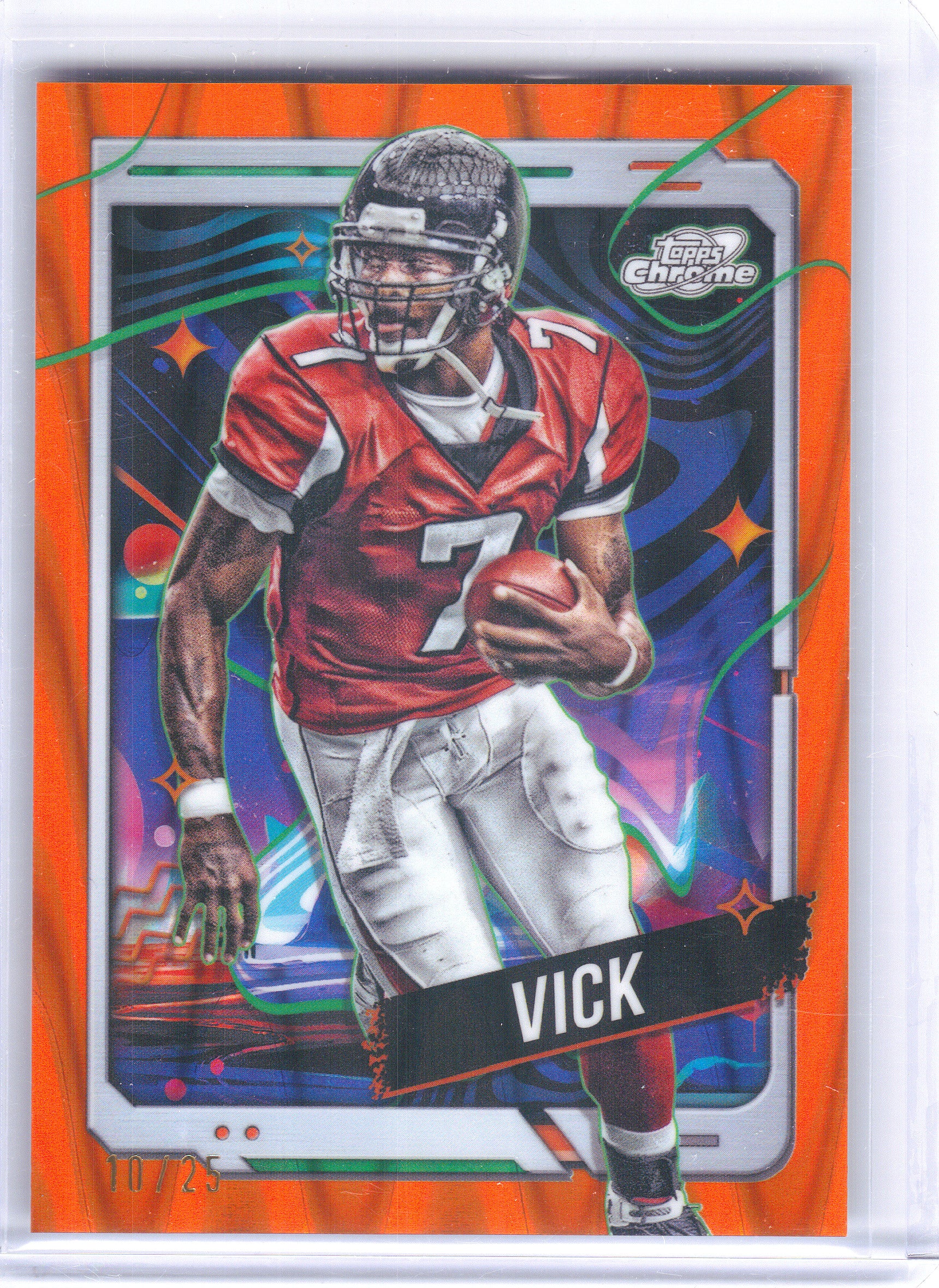 2024 Topps Chrome Cosmic #2 Michael Vick Orange Galactic