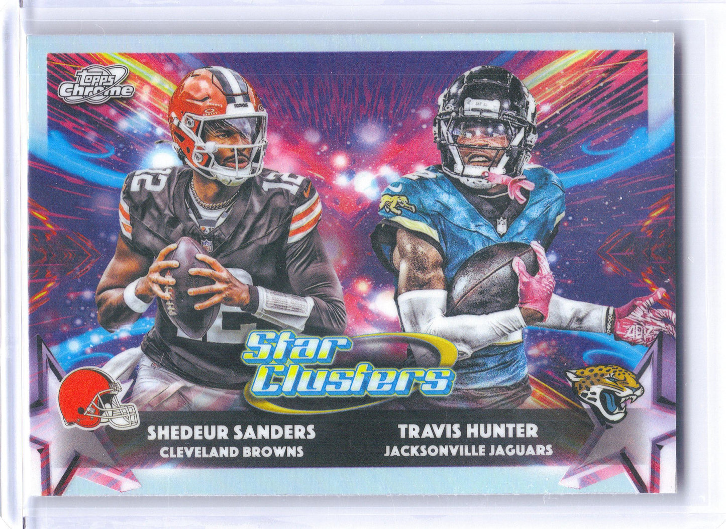 2025 Topps Chrome Cosmic #SC-2 Travis Hunter / Shedeur Sanders Star Clusters x