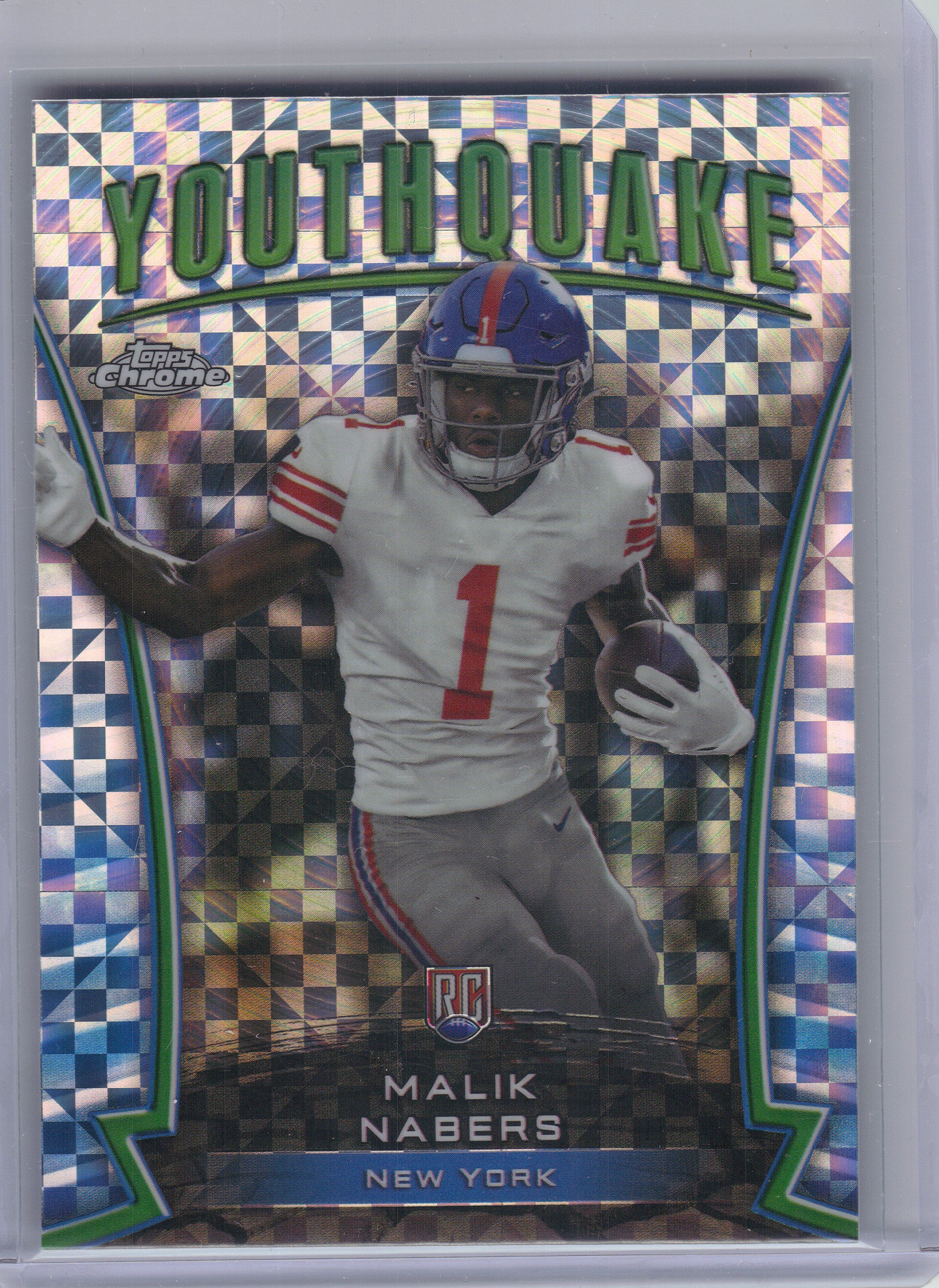 2024 Topps Chrome #Y-5 Malik Nabers Youthquake X-Fractor New York Giants