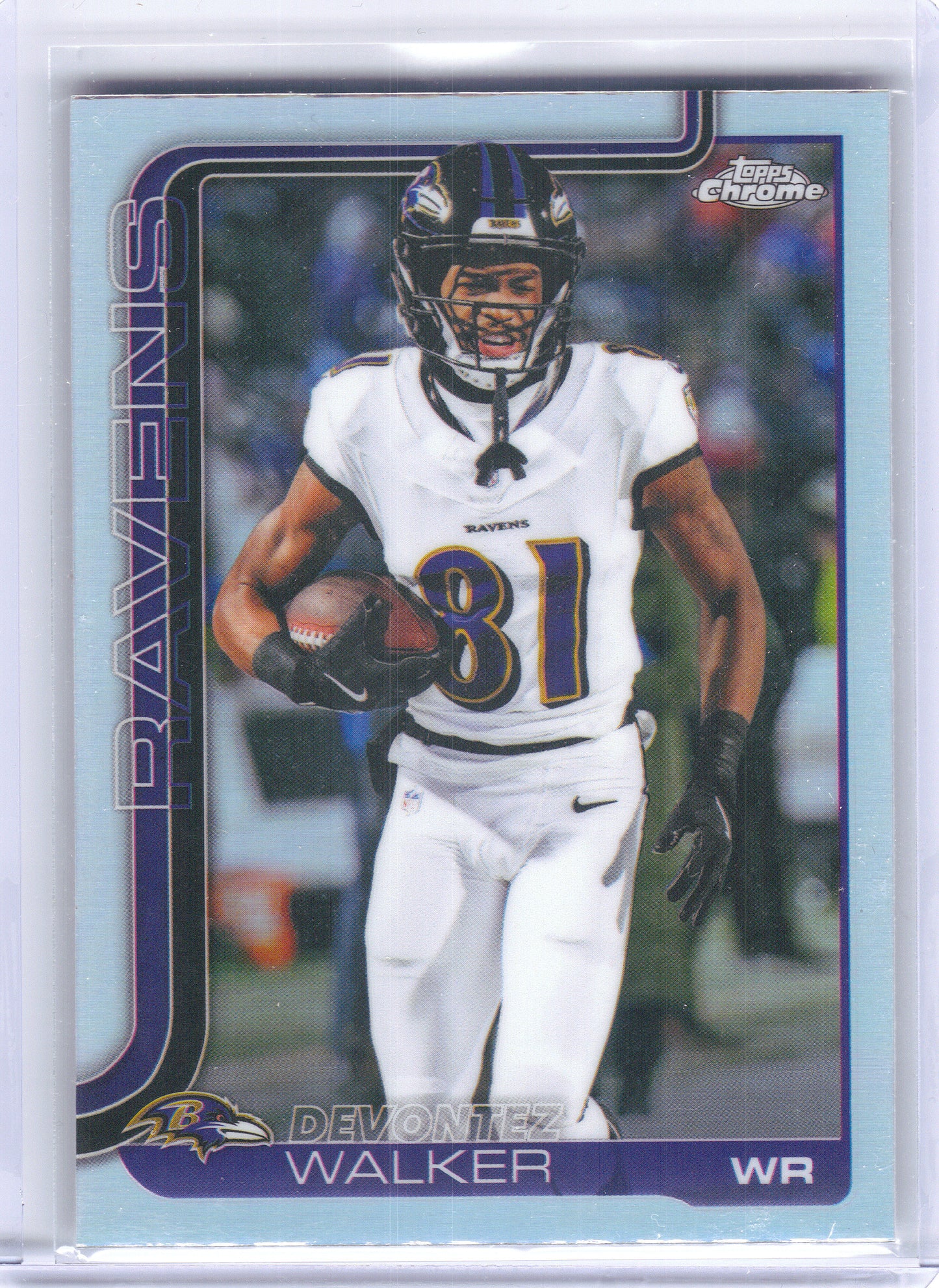 2025 Topps Chrome #26 Devontez Walker Refractor Baltimore Ravens