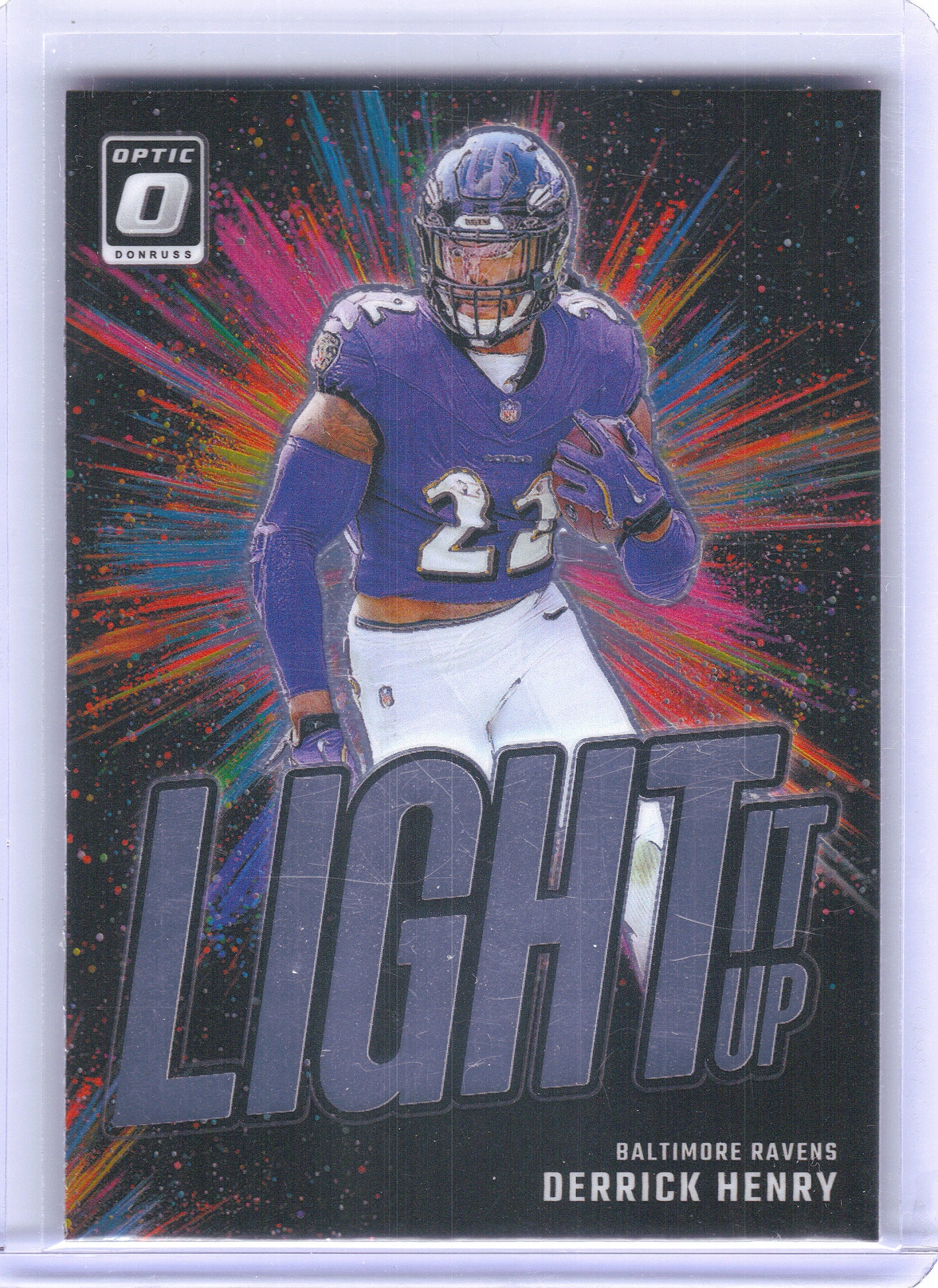 2024 Donruss Optic #18 Derrick Henry Light It Up Baltimore Ravens