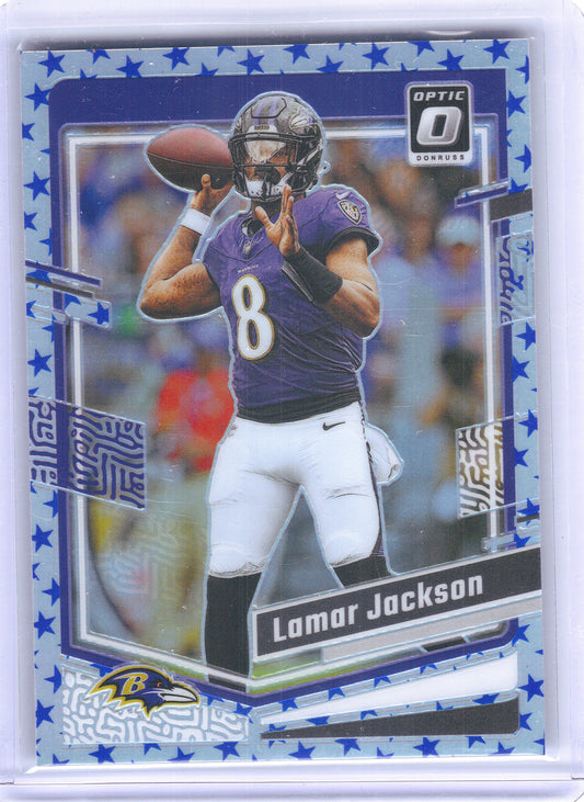 2023 Donruss Optic #14 Lamar Jackson Stars Baltimore Ravens