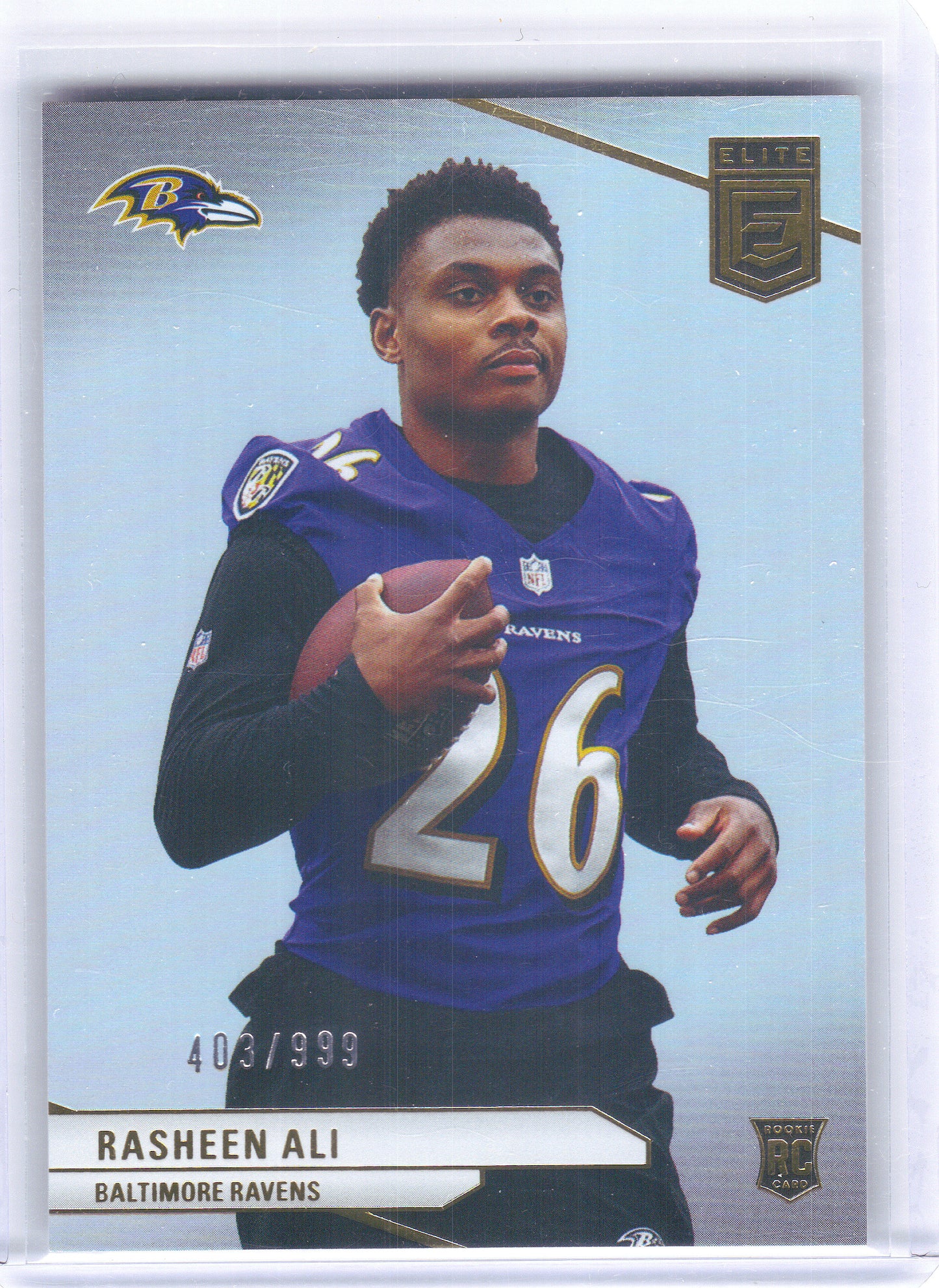 2024 Donruss Elite #139 Rasheen Ali #/999 Baltimore Ravens SN,RC