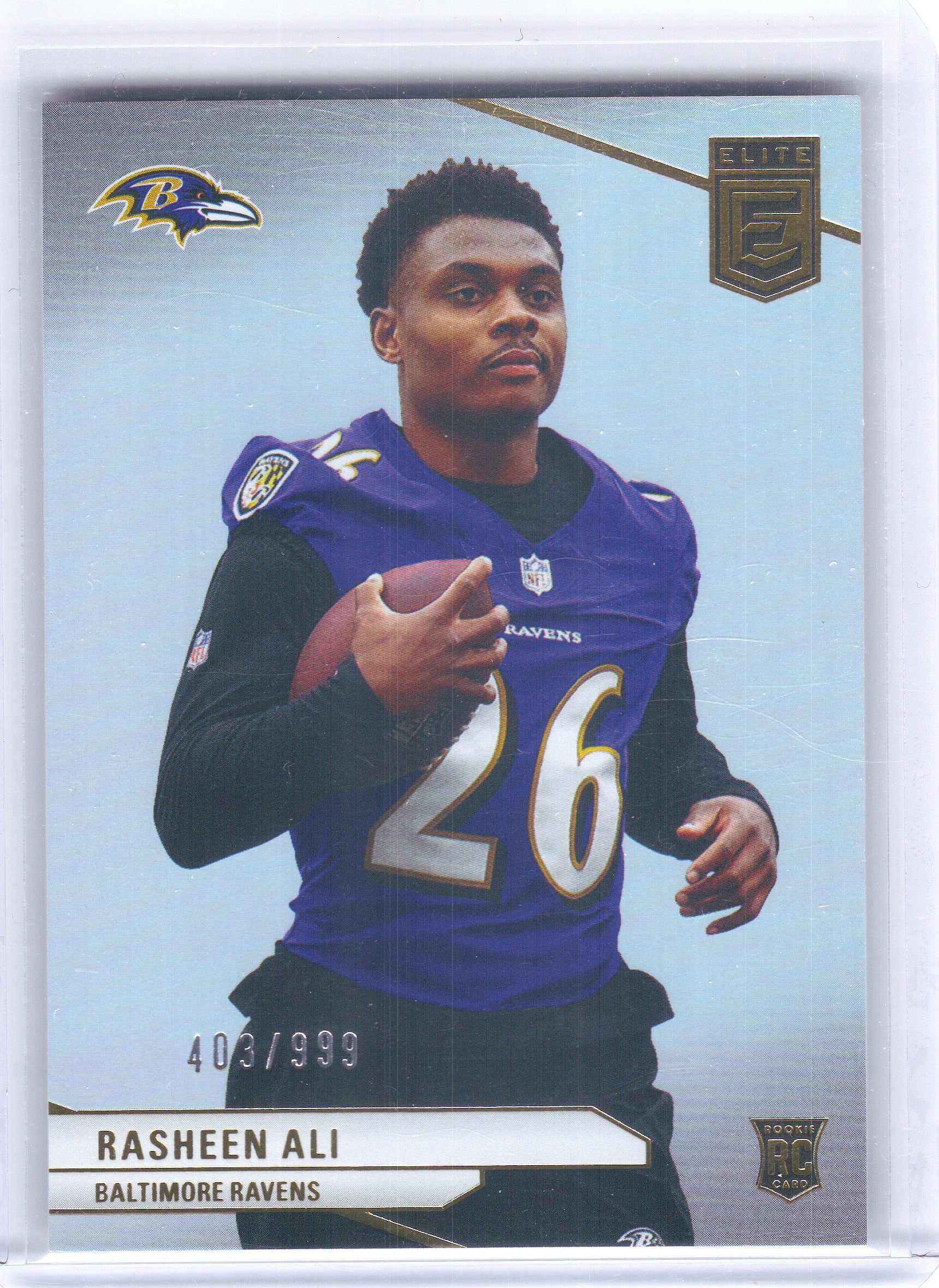 2024 Donruss Elite #139 Rasheen Ali #/999 Baltimore Ravens SN,RC