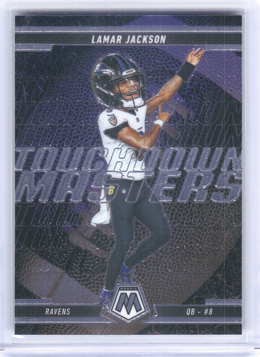 2025 Panini Mosaic #5 Lamar Jackson Touchdown Masters Baltimore Ravens