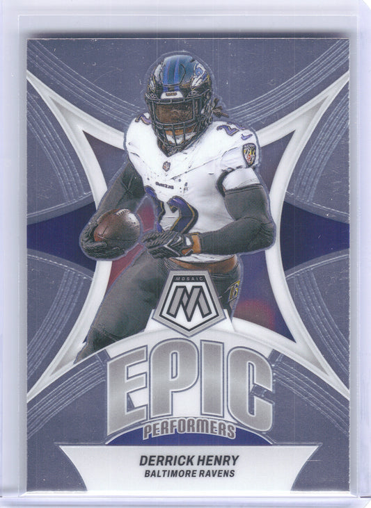 2024 Panini Mosaic #EP-DH Derrick Henry Epic Performers Baltimore Ravens