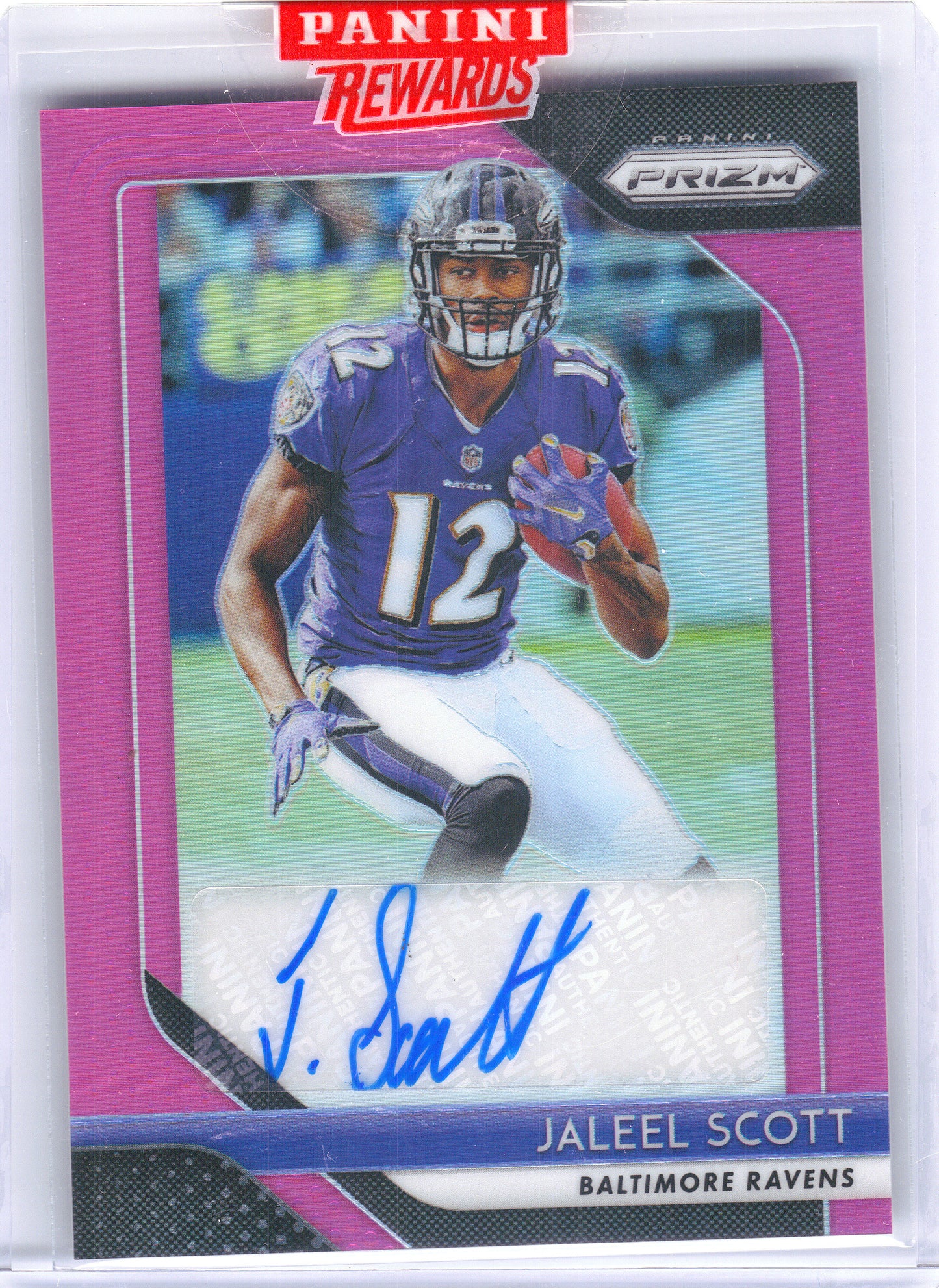 2018 Panini Prizm #RA-JSC Jaleel Scott Rookie Autographs Prizm Baltimore Ravens AU